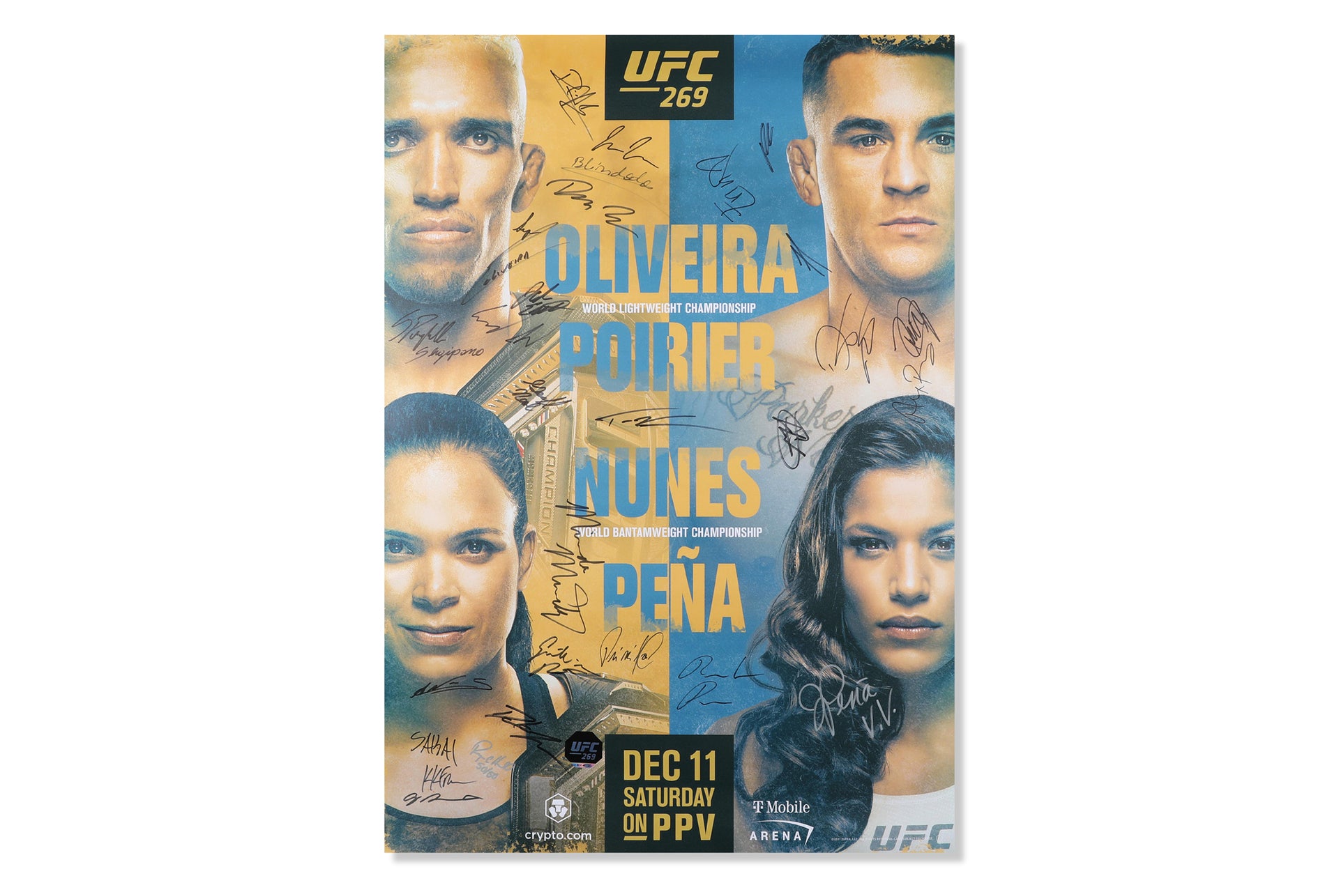 UFC 269: Oliveira vs Poirier Autographed Event Poster