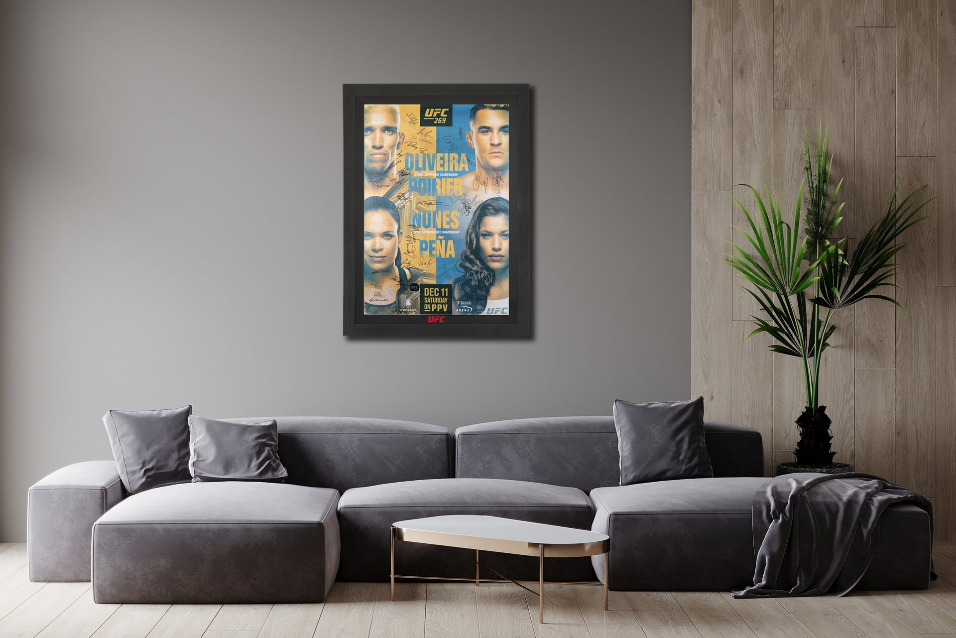 UFC 269: Oliveira vs Poirier Autographed Event Poster