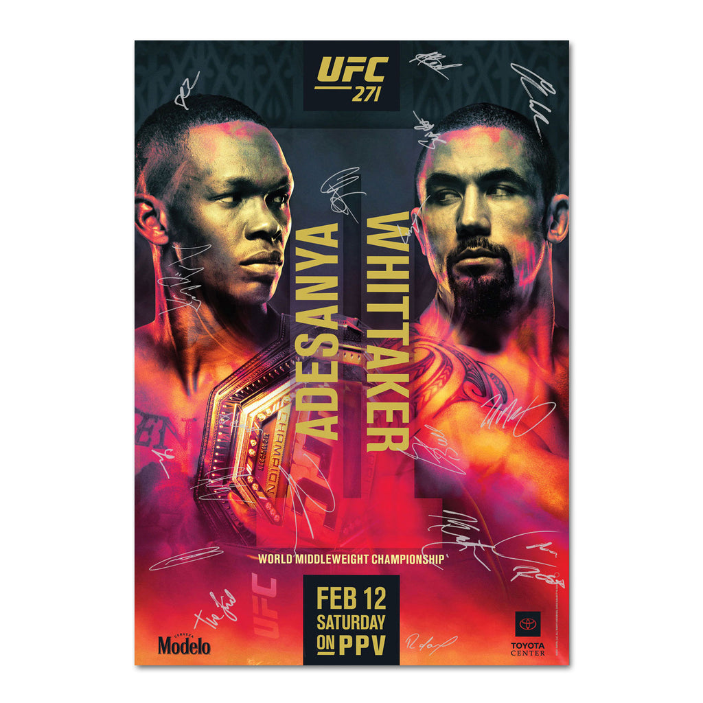 UFC 271: Adesanya vs Whittaker 2 Autographed Event Poster