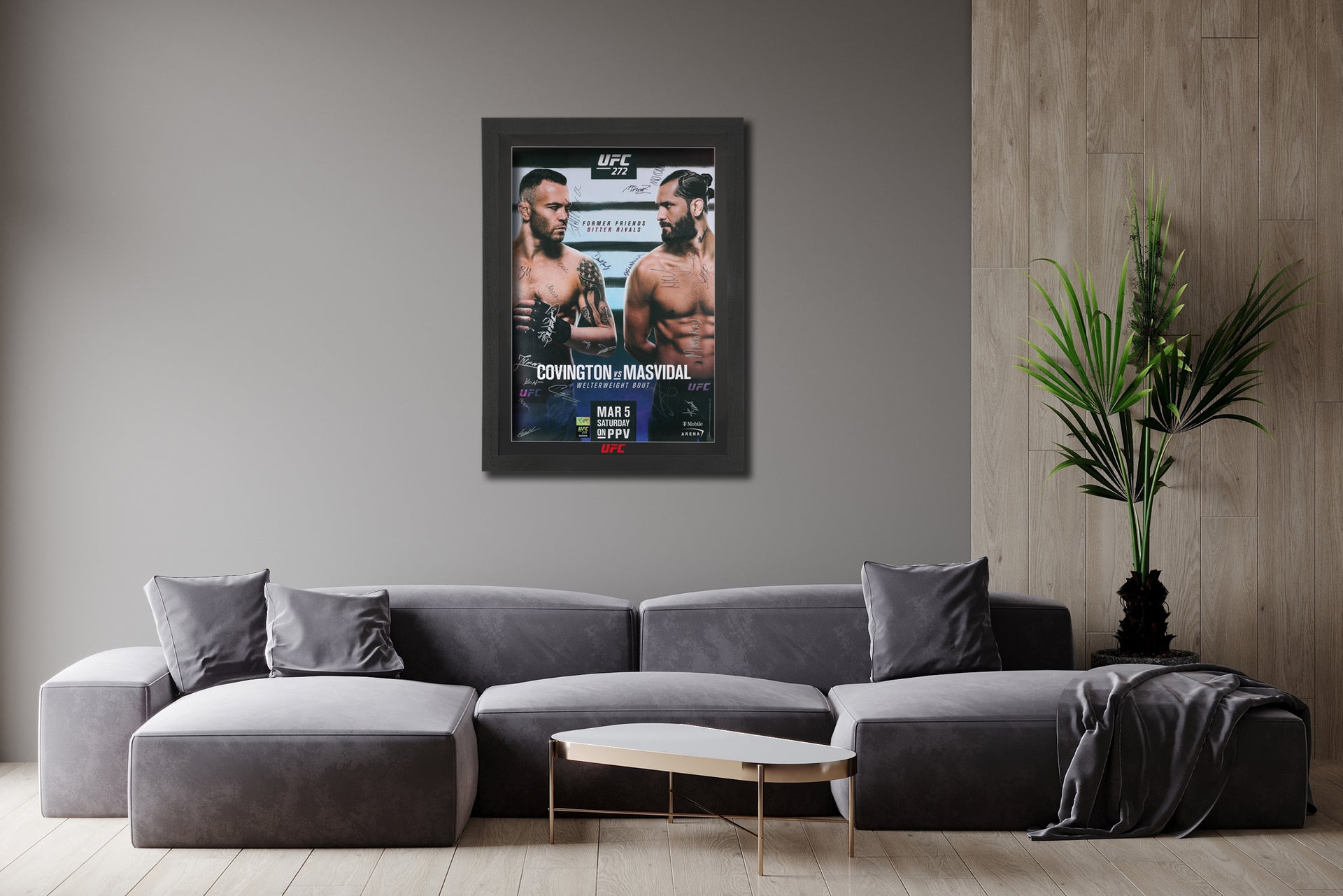UFC 272: Covingon vs Masvidal Autographed Event Poster