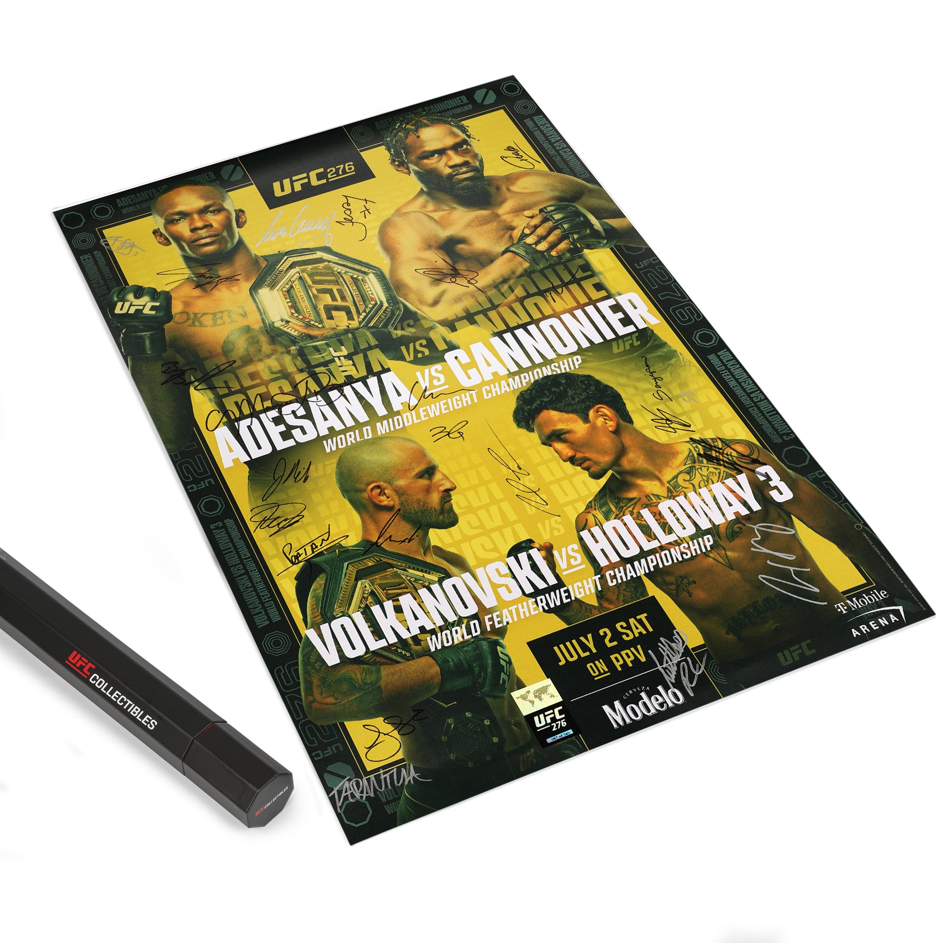 UFC 276: Adesanya vs Cannonier Autographed Event Poster