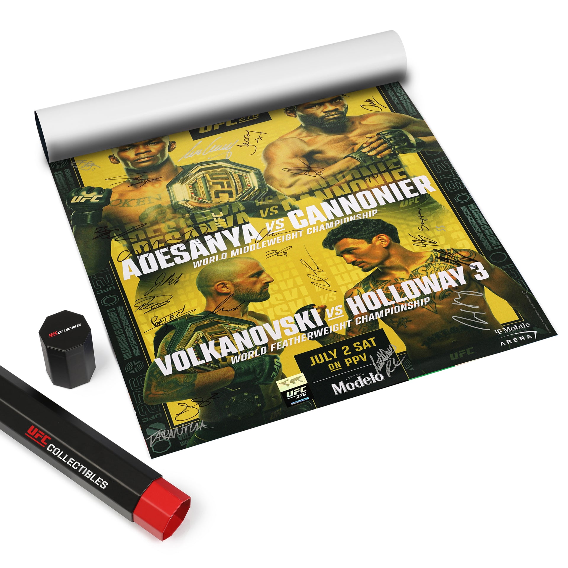 UFC 276: Adesanya vs Cannonier Autographed Event Poster