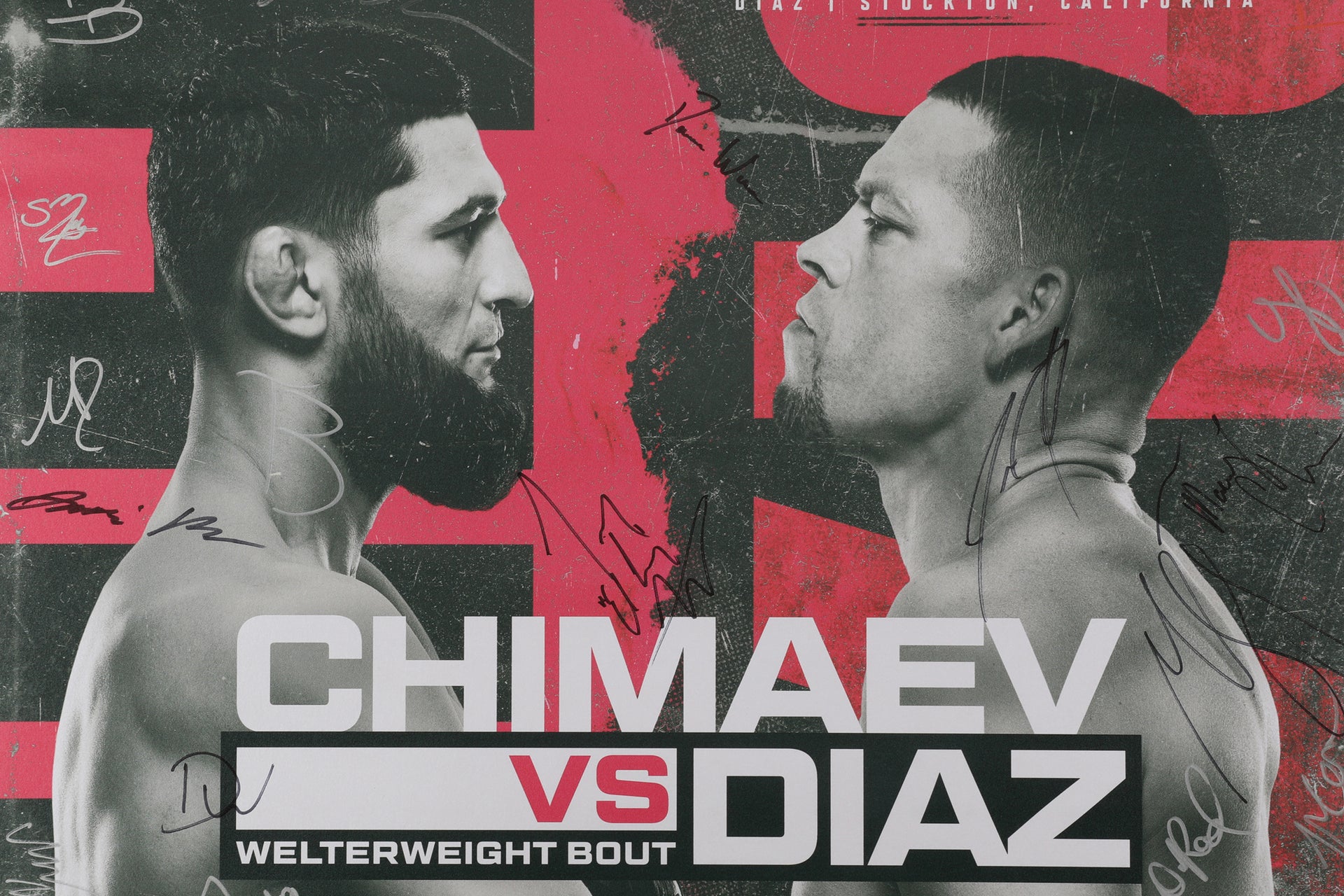 UFC 279: Diaz vs Ferguson Autographed Event Poster
