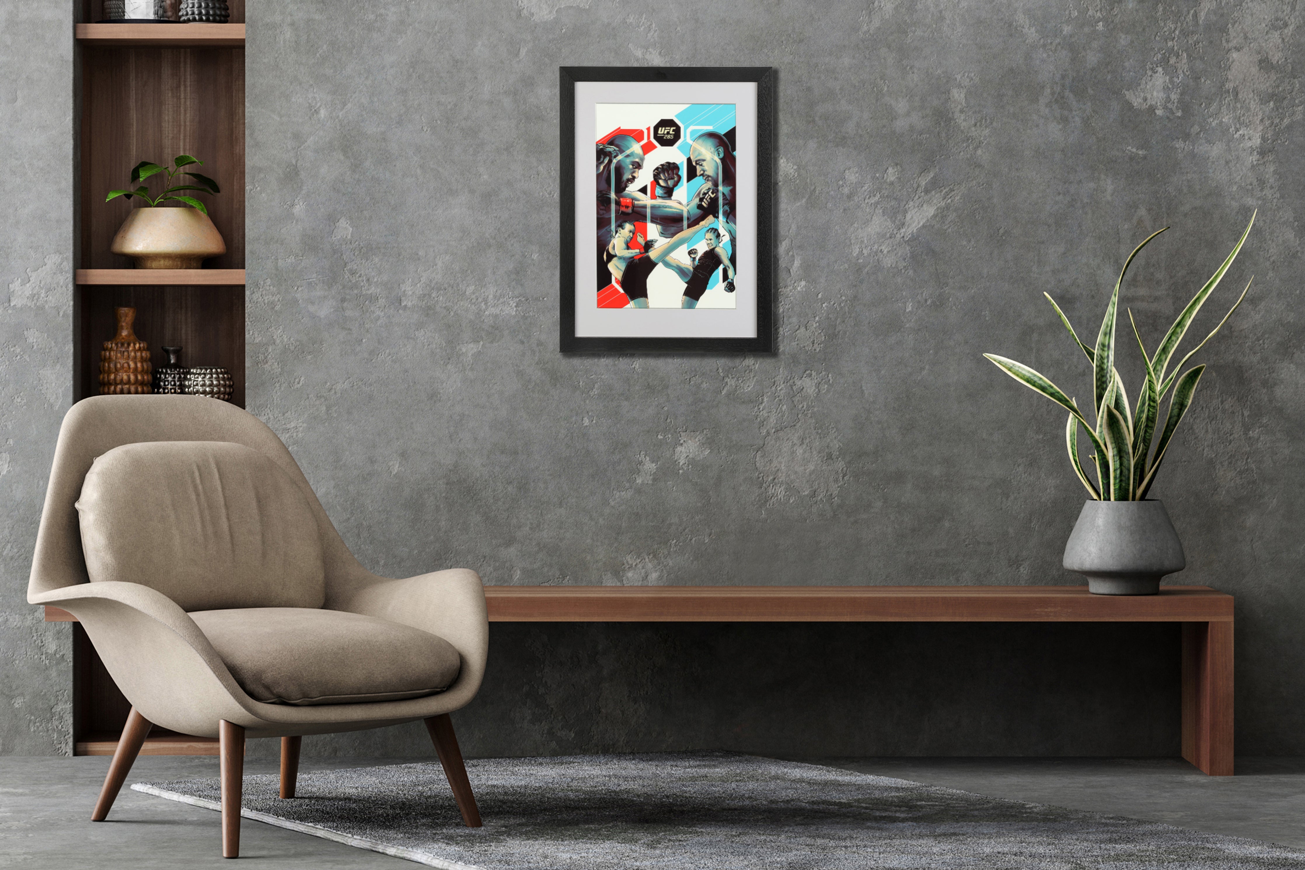 UFC 285: Jones vs Gane Artist Series Framed Print