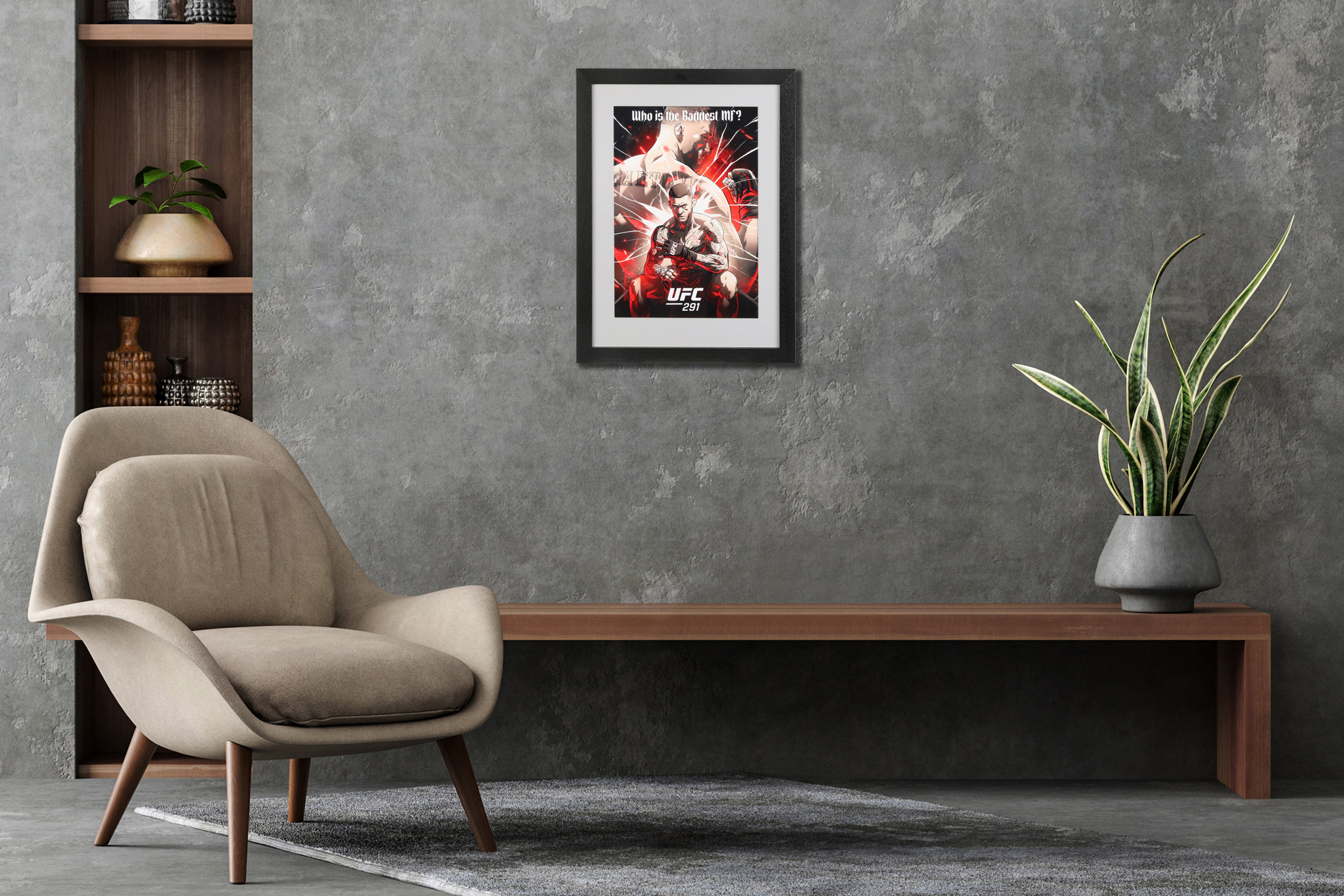 UFC 291: Poirier vs Gaethje 2 Artist Series Framed Print
