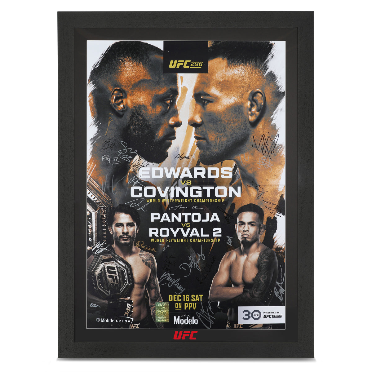 UFC 296: Edwards vs Covington First Edition Autographed Event Poster