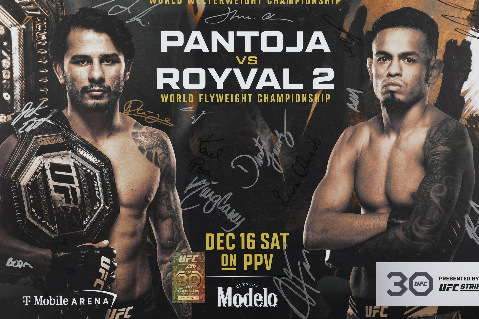 UFC 296: Edwards vs Covington Autographed Event Poster