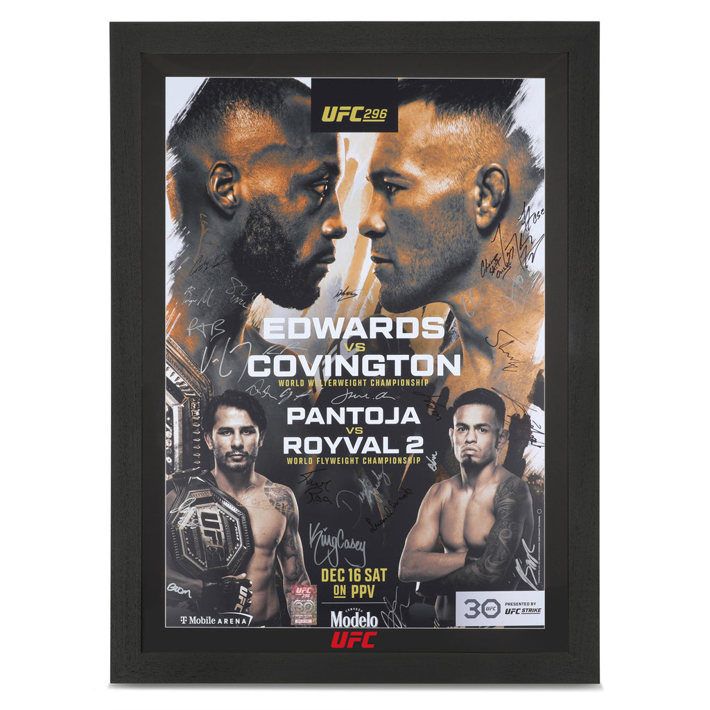 UFC 296: Edwards vs Covington First Edition Autographed Event Poster