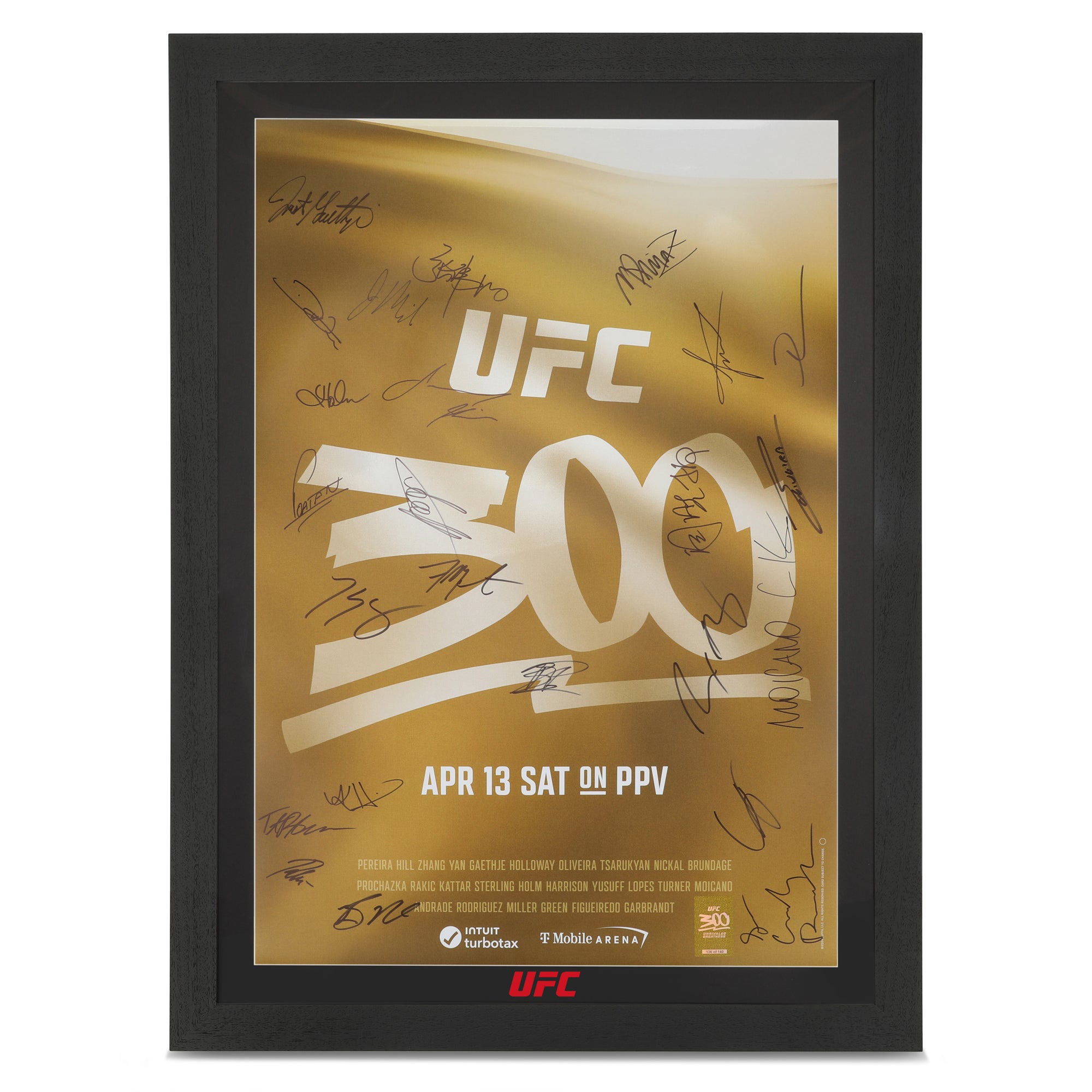 UFC 300: Pereira vs Hill Autographed Event Poster