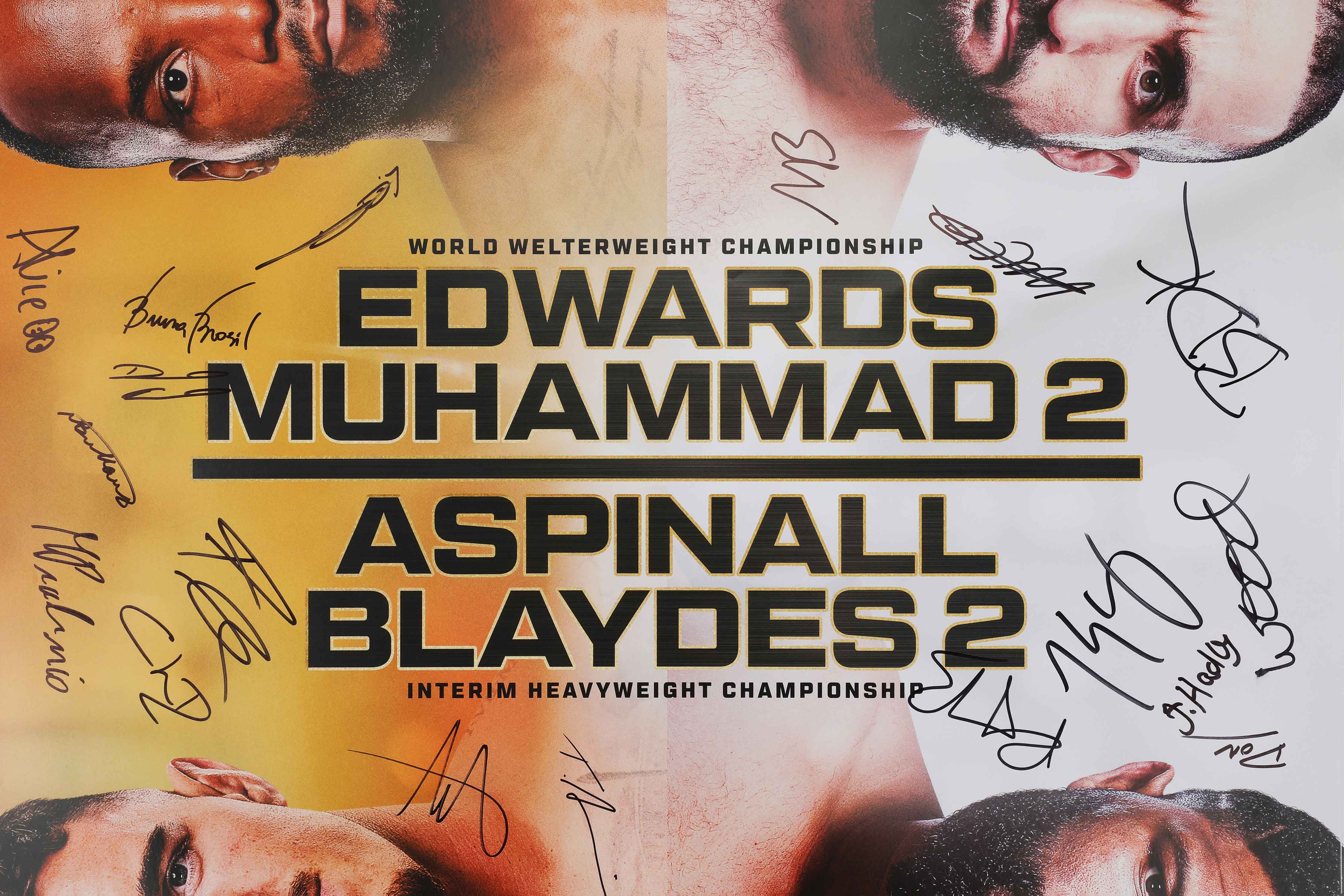 UFC 304: Edwards vs Muhammad 2 Autographed Event Poster