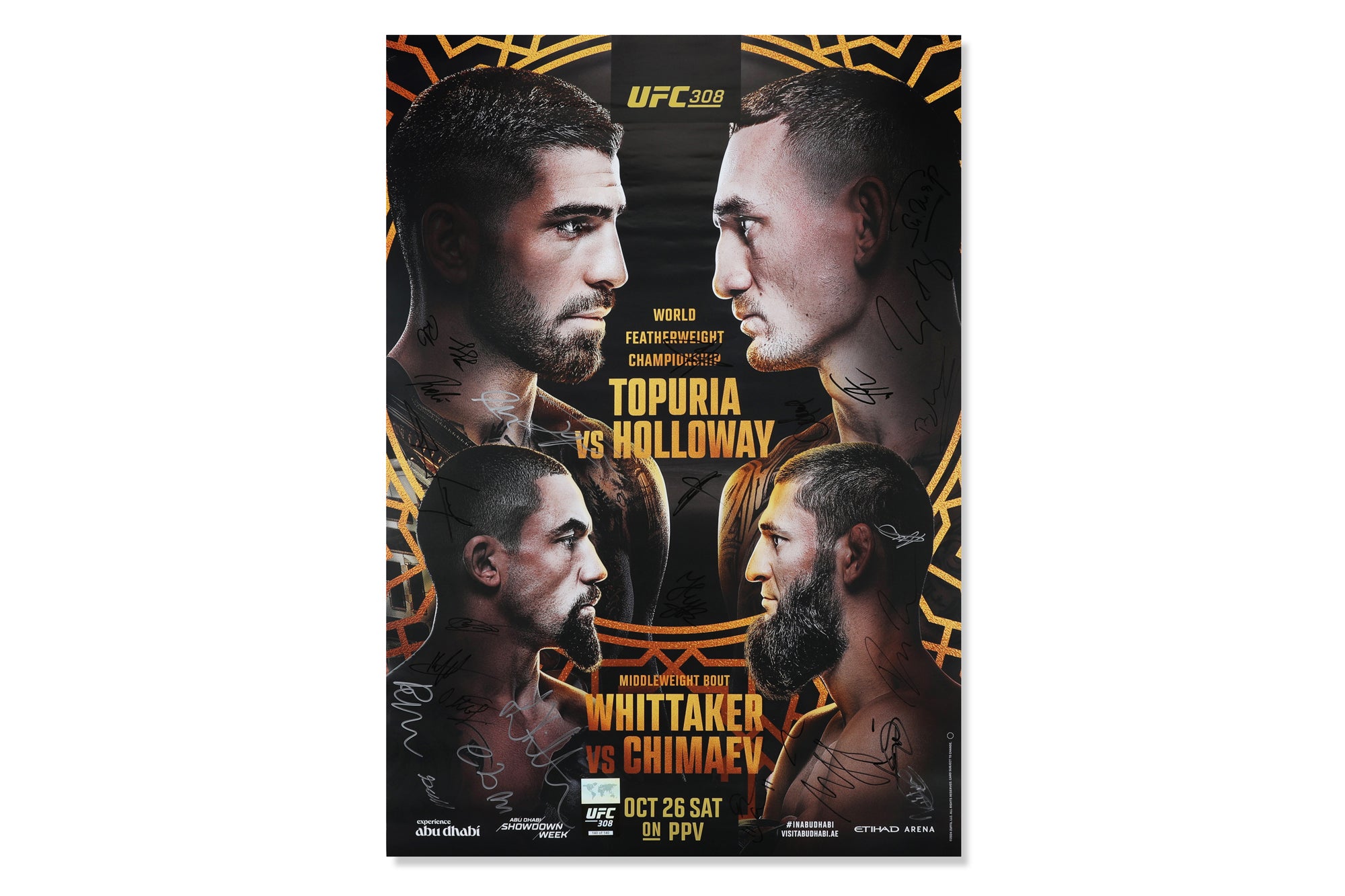 Signed UFC 308: Topuria vs Holloway Poster