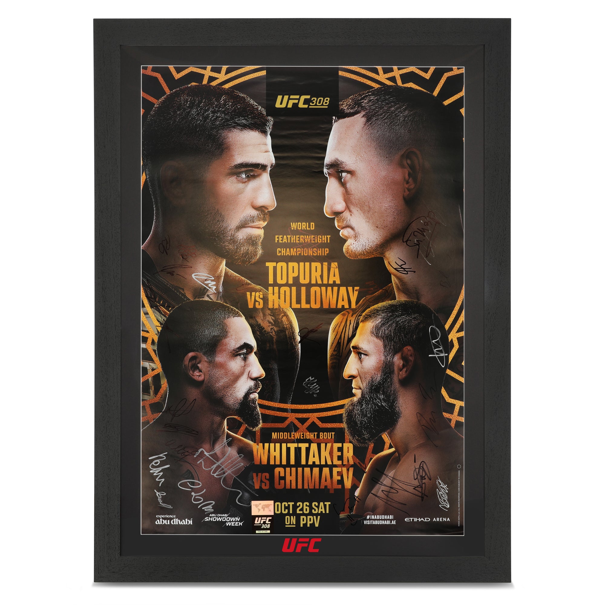 Signed UFC 308: Topuria vs Holloway Poster