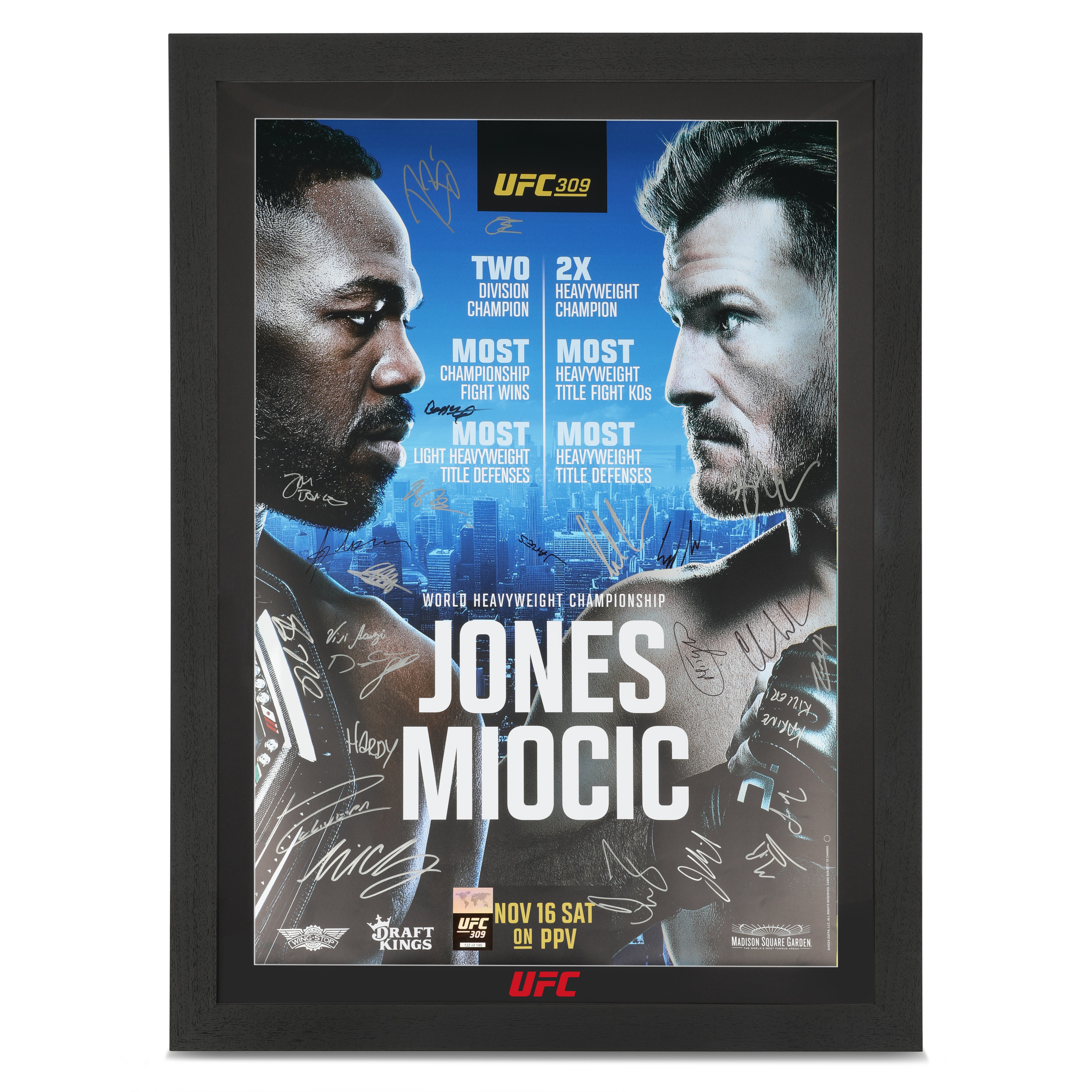 UFC 309: Jon Jones vs Stipe Miocic Autographed Event Poster