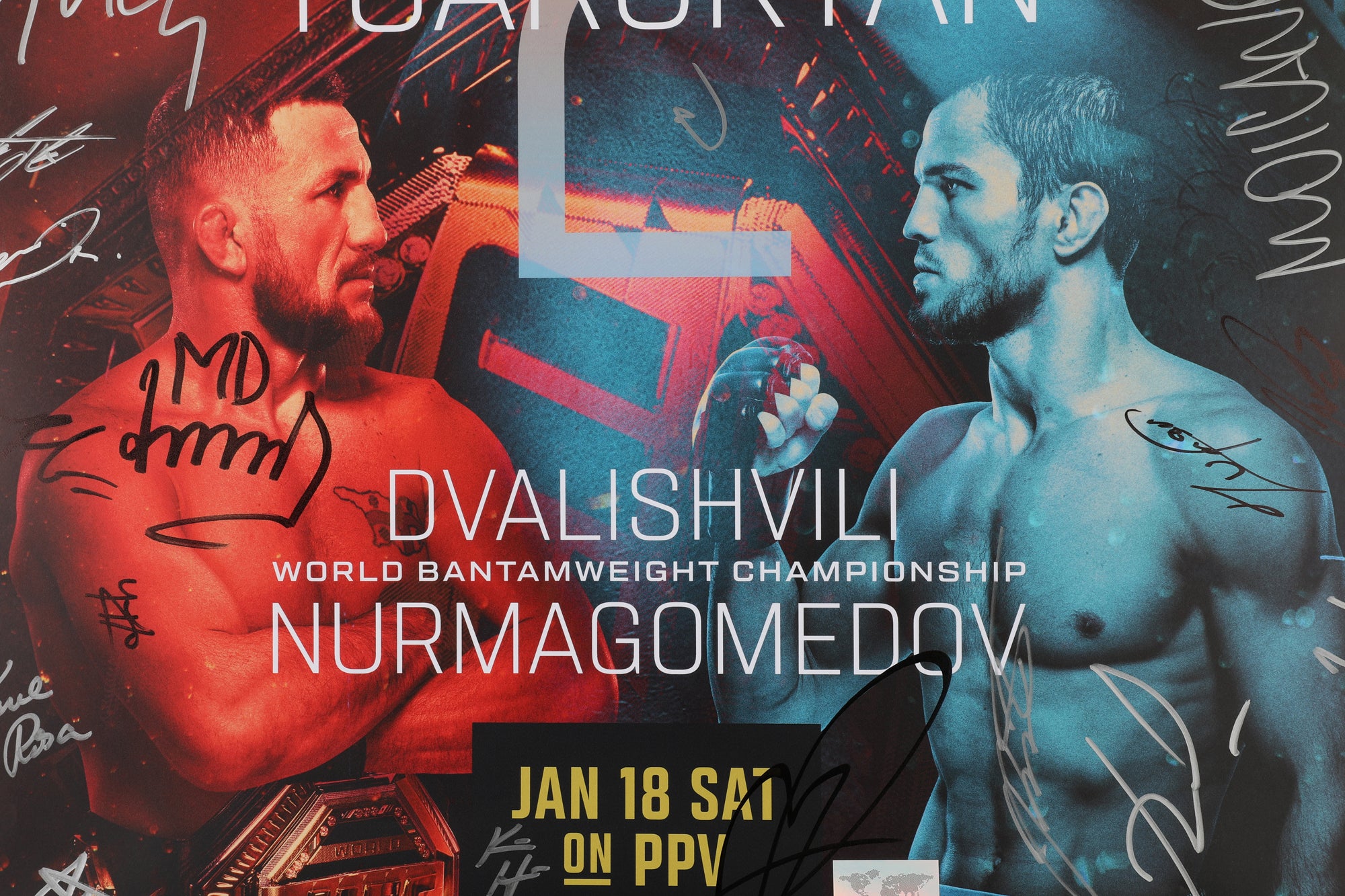 UFC 311: Makhachev vs  Moicano Autographed Event Poster