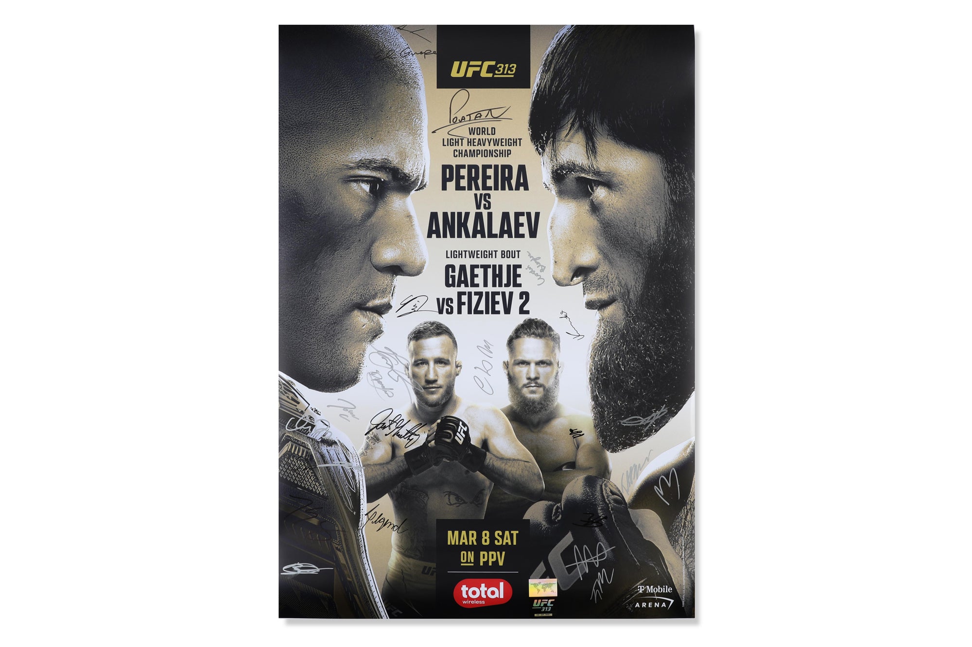UFC 313: Pereira vs Ankalaev Autographed Event Poster