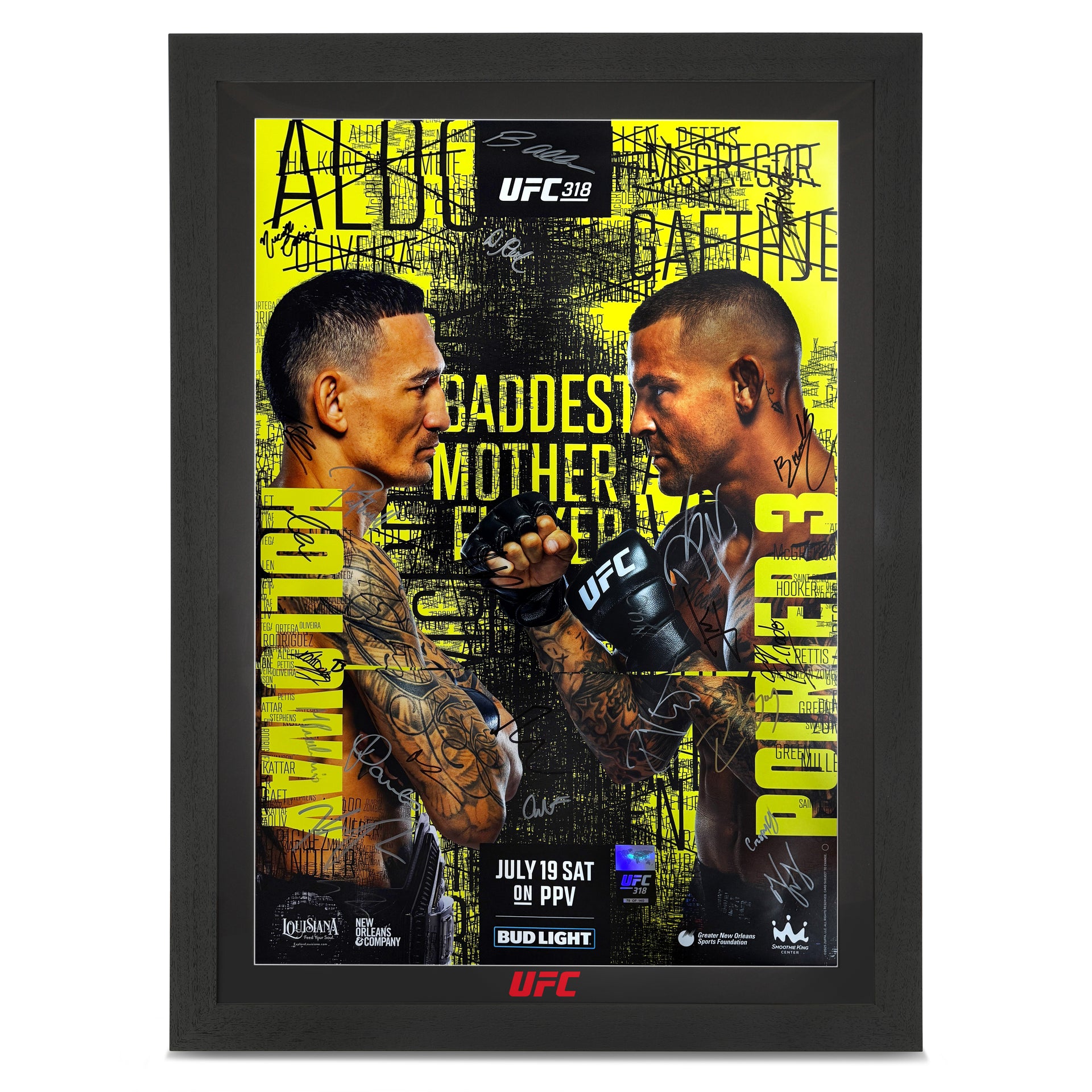 UFC 318: Holloway vs Poirier 3 Autographed Event Poster