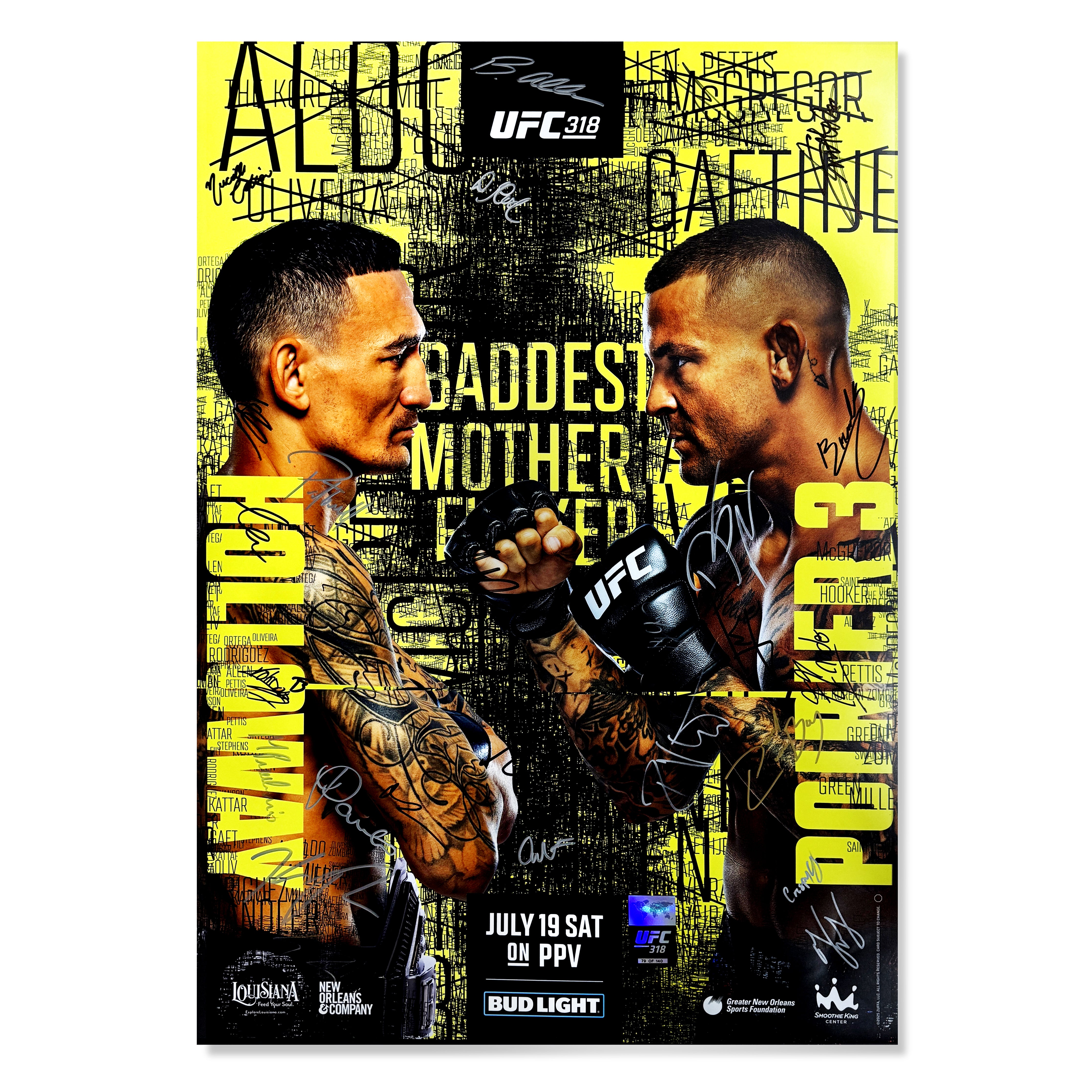 UFC 318: Holloway vs Poirier 3 Autographed Event Poster – UFC