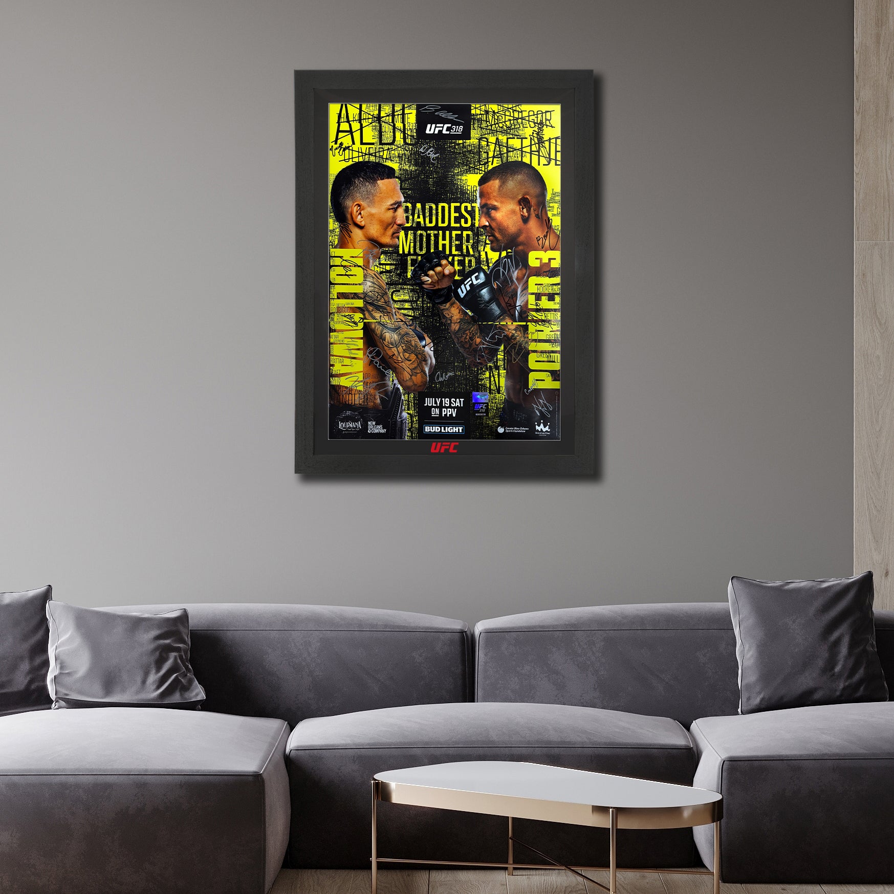 UFC 318: Holloway vs Poirier 3 Autographed Event Poster