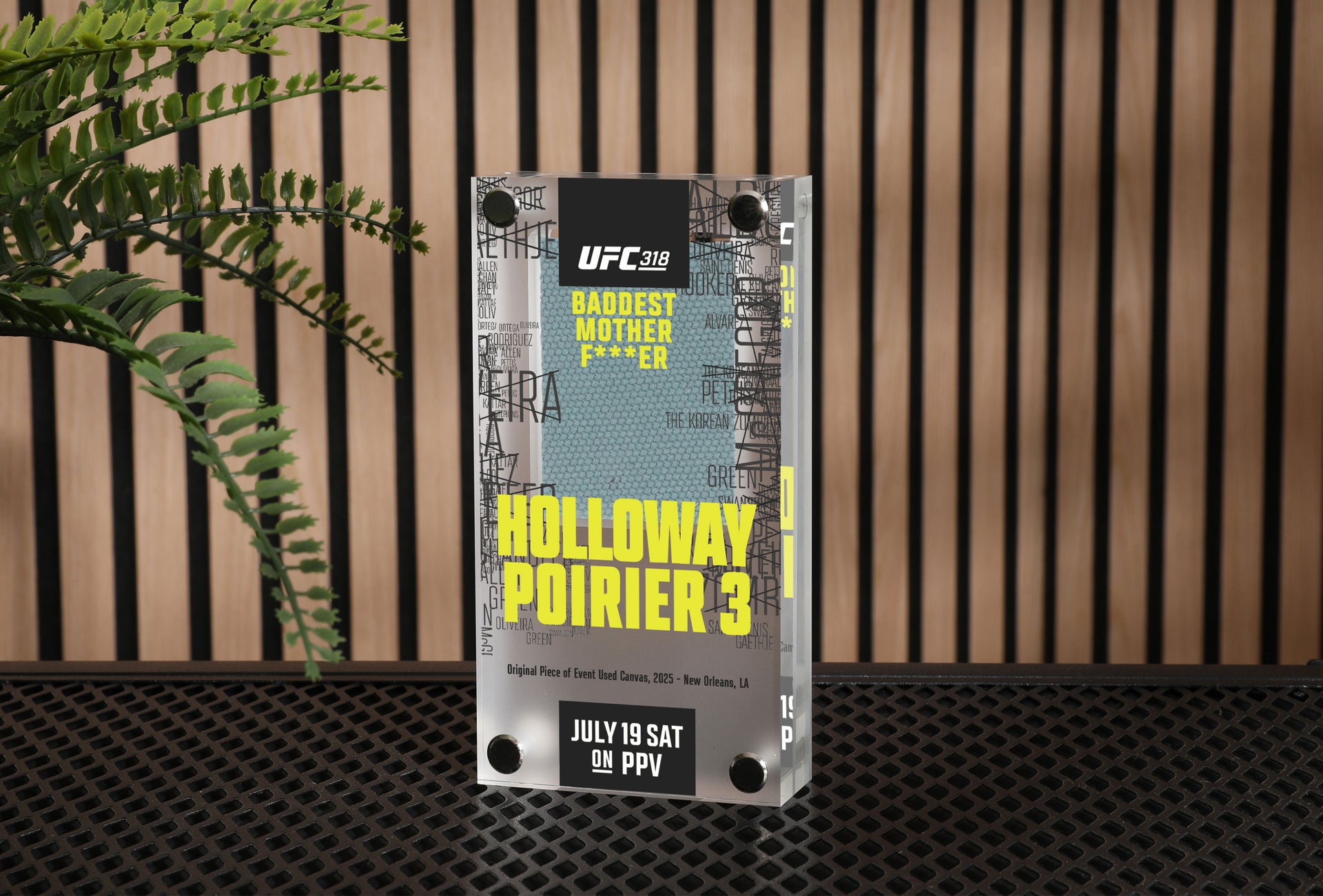 UFC 318: Holloway vs Poirier 3 Canvas in Acrylic