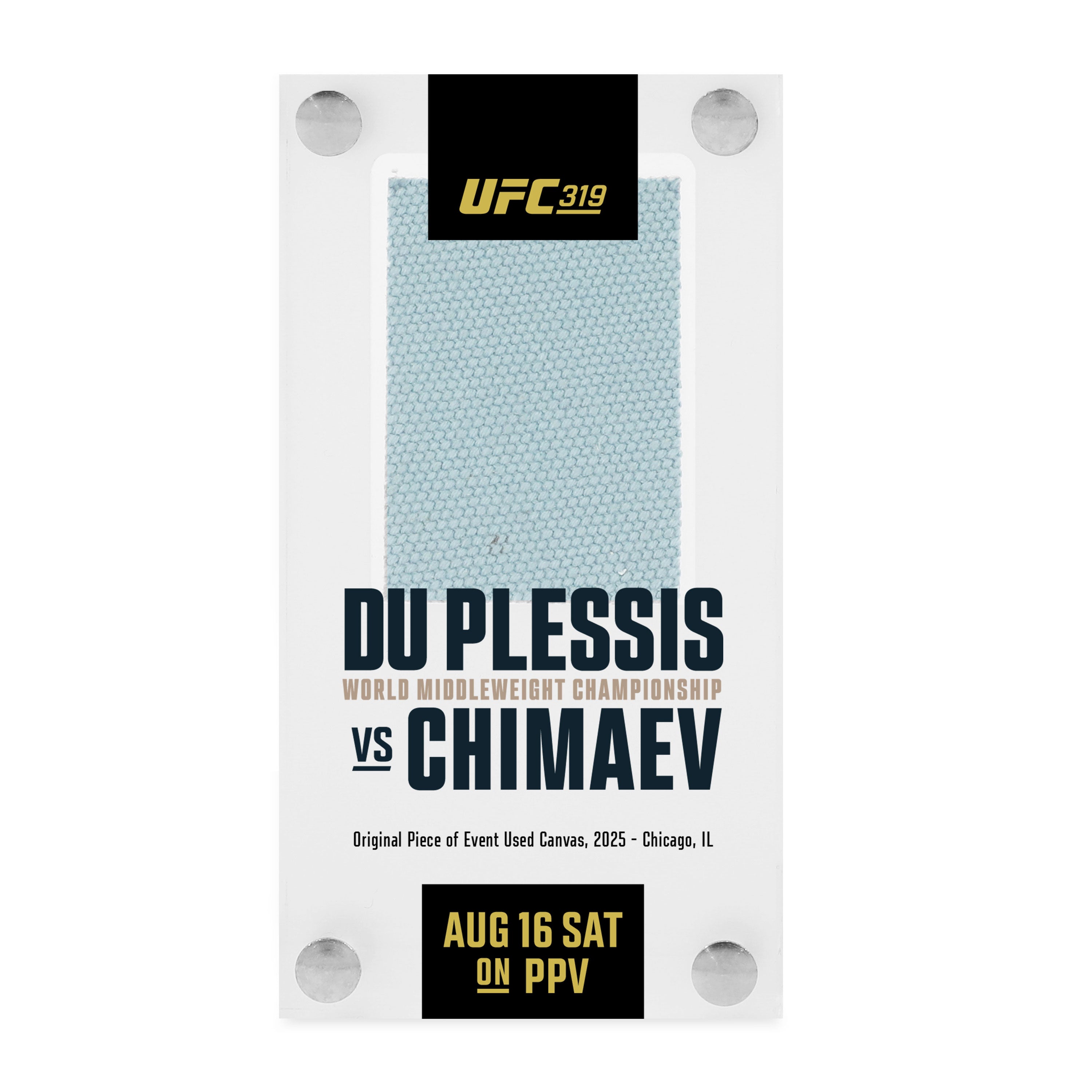 UFC 319: du Plessis vs Chimaev Canvas in Acrylic