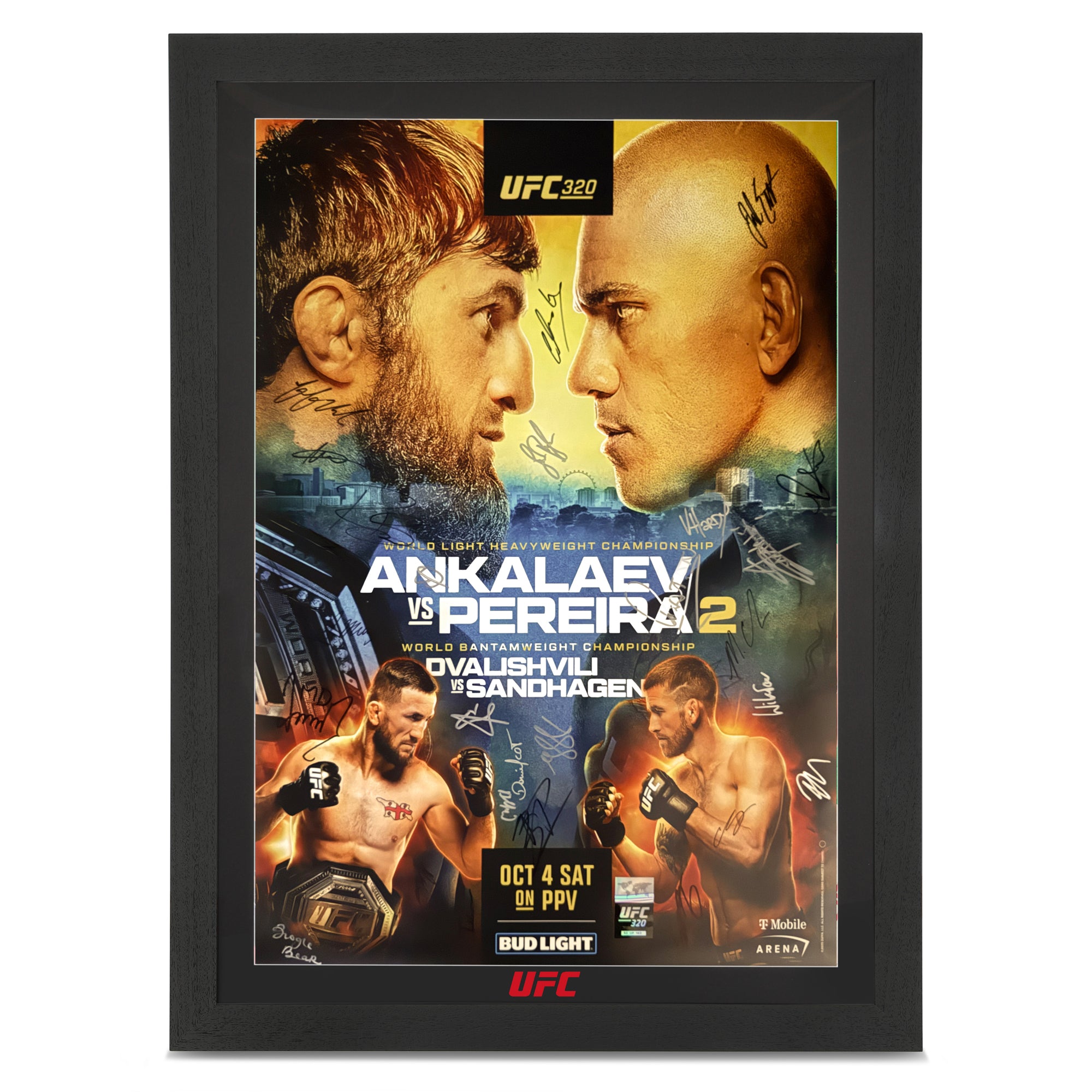 UFC 320: Ankalaev vs Pereira 2 Autographed Event Poster – UFC