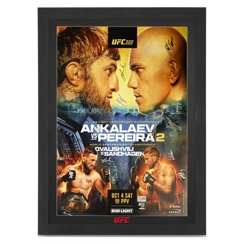 UFC 320: Ankalaev vs Pereira 2 Autographed Event Poster