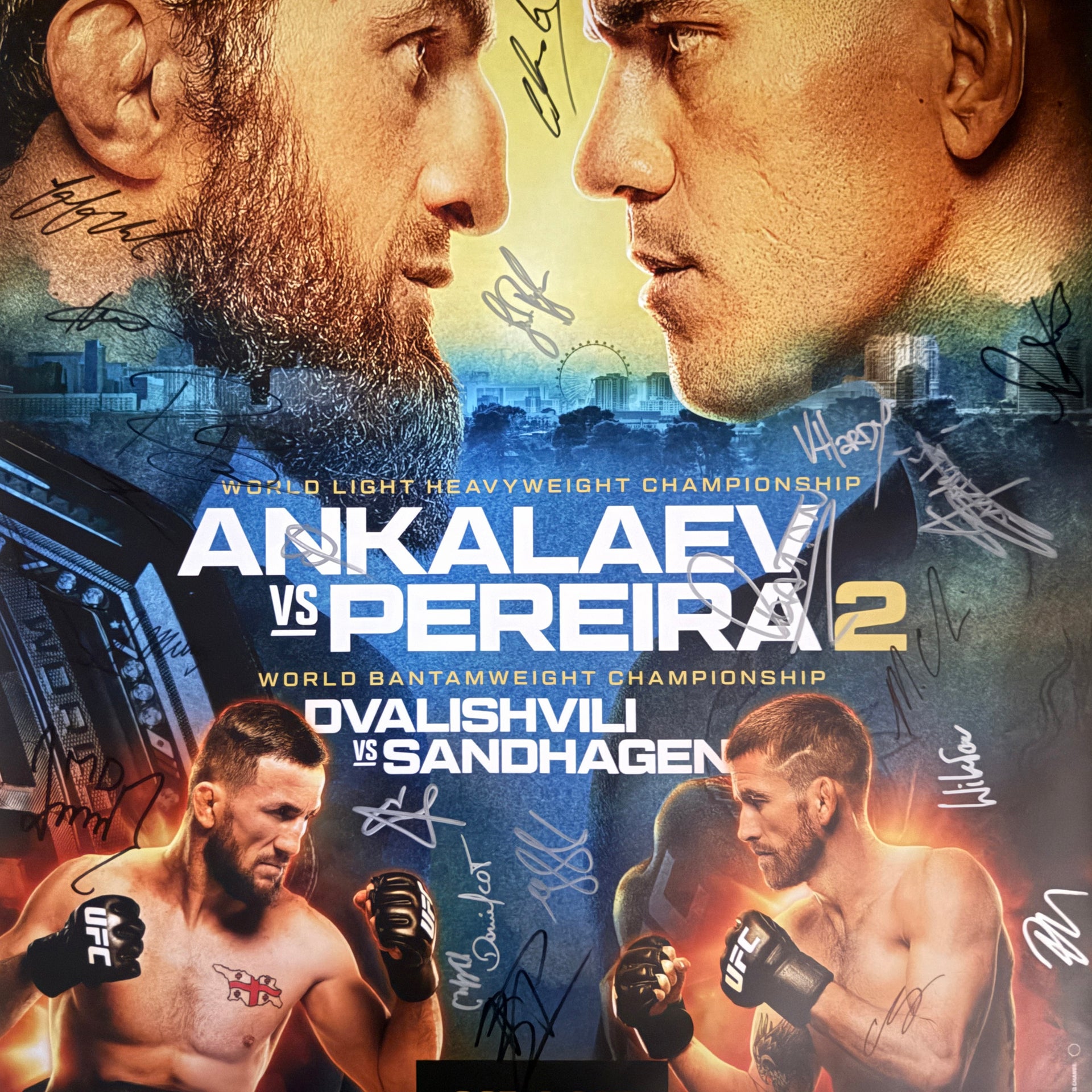 UFC 320: Ankalaev vs Pereira 2 Autographed Event Poster