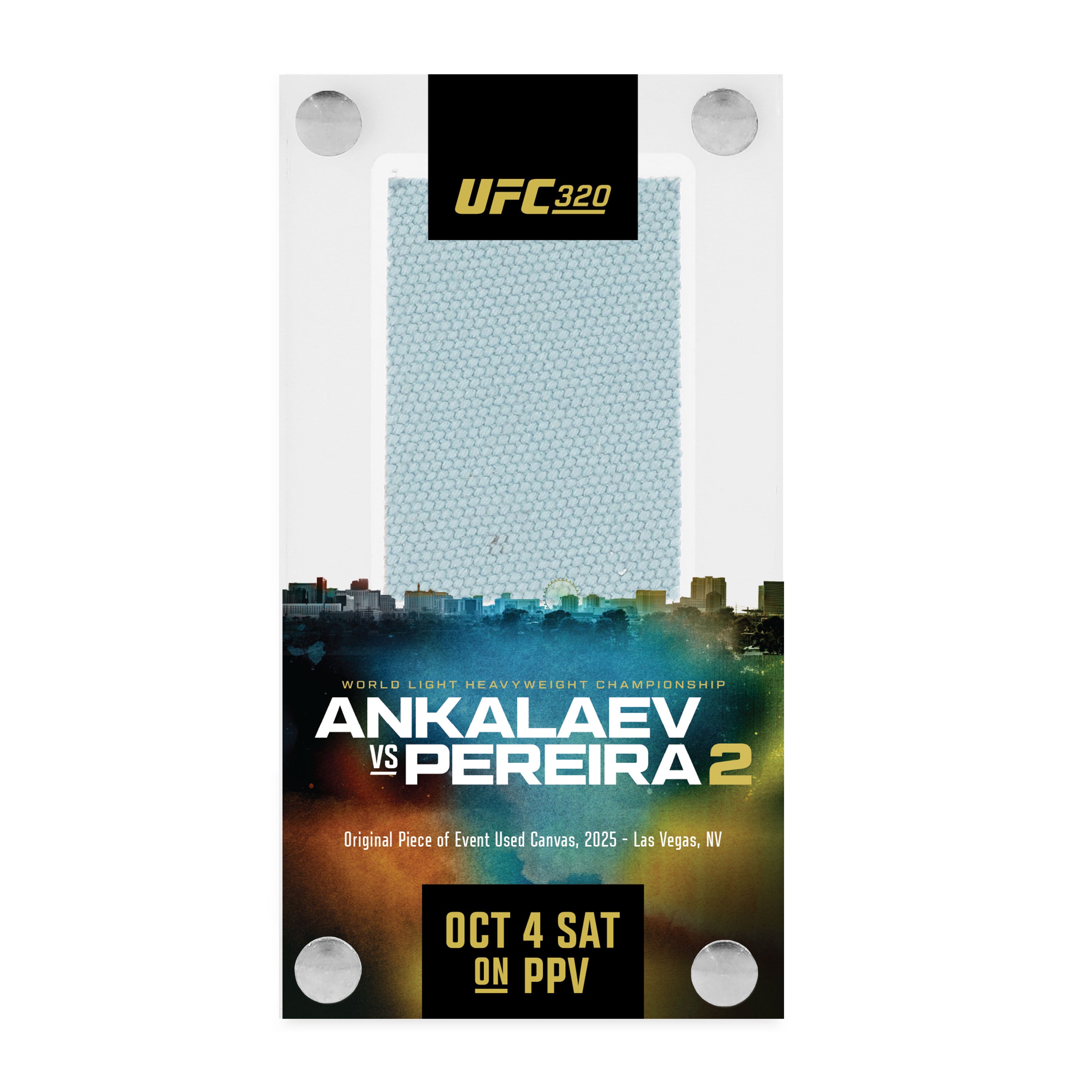 UFC 320: Ankalaev vs Pereira 2 Canvas in Acrylic