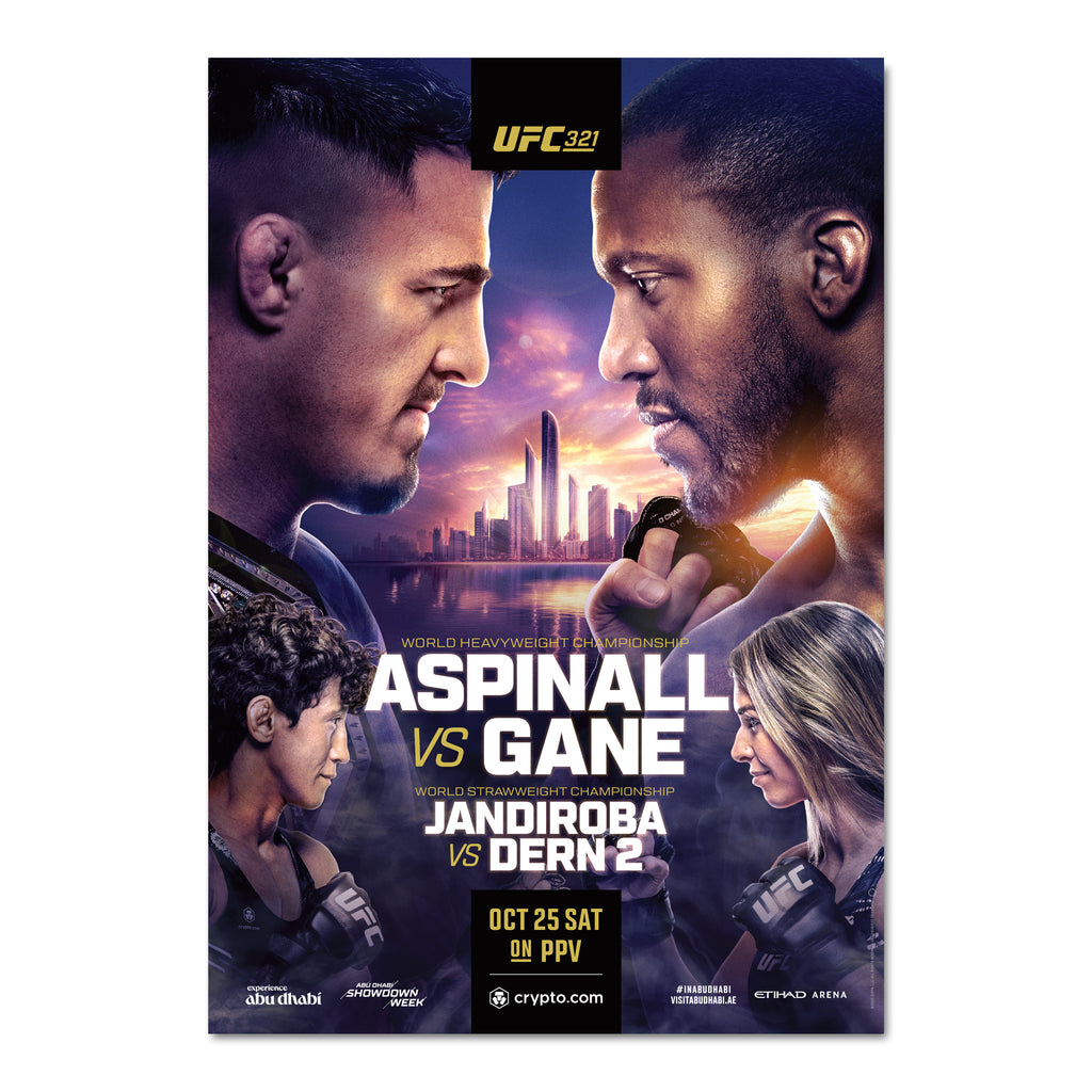 UFC 321: Aspinall vs Gane Autographed Event Poster