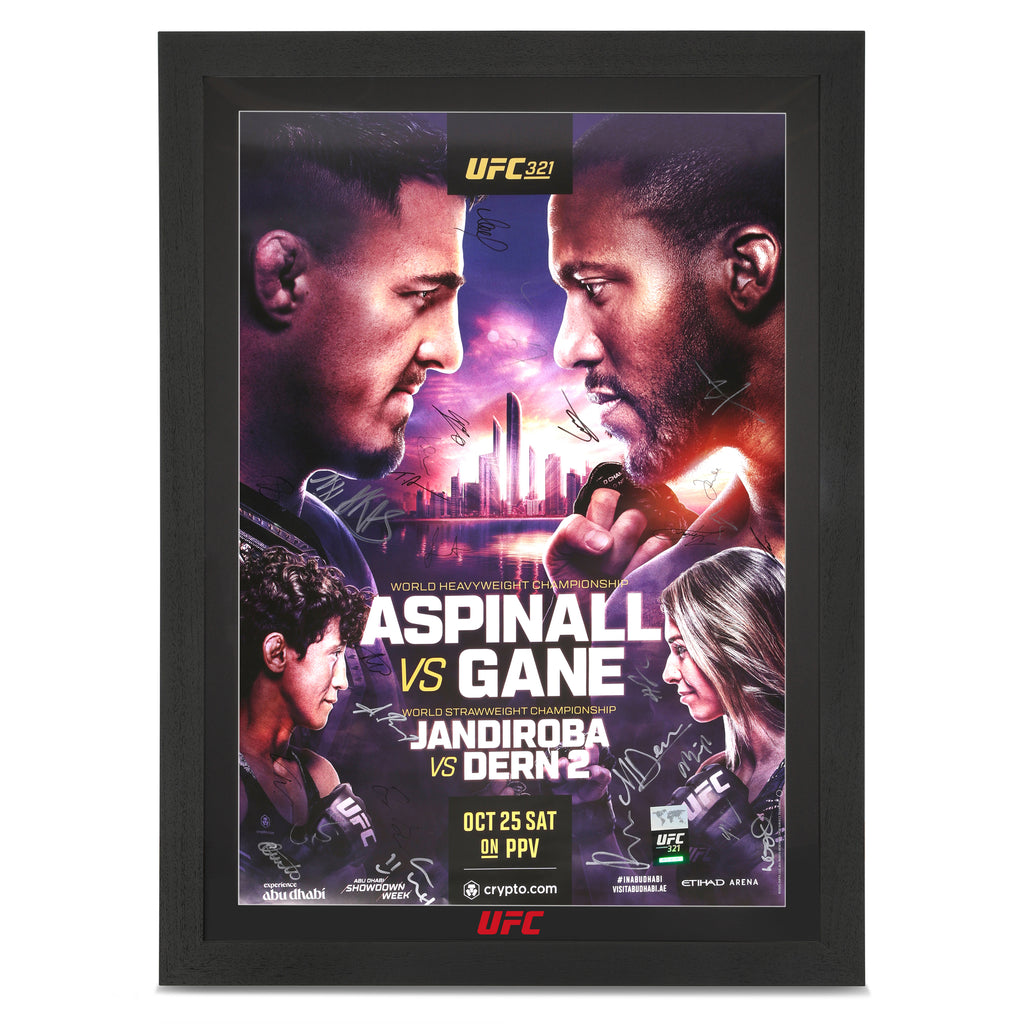UFC 321: Aspinall vs Gane Autographed Event Poster