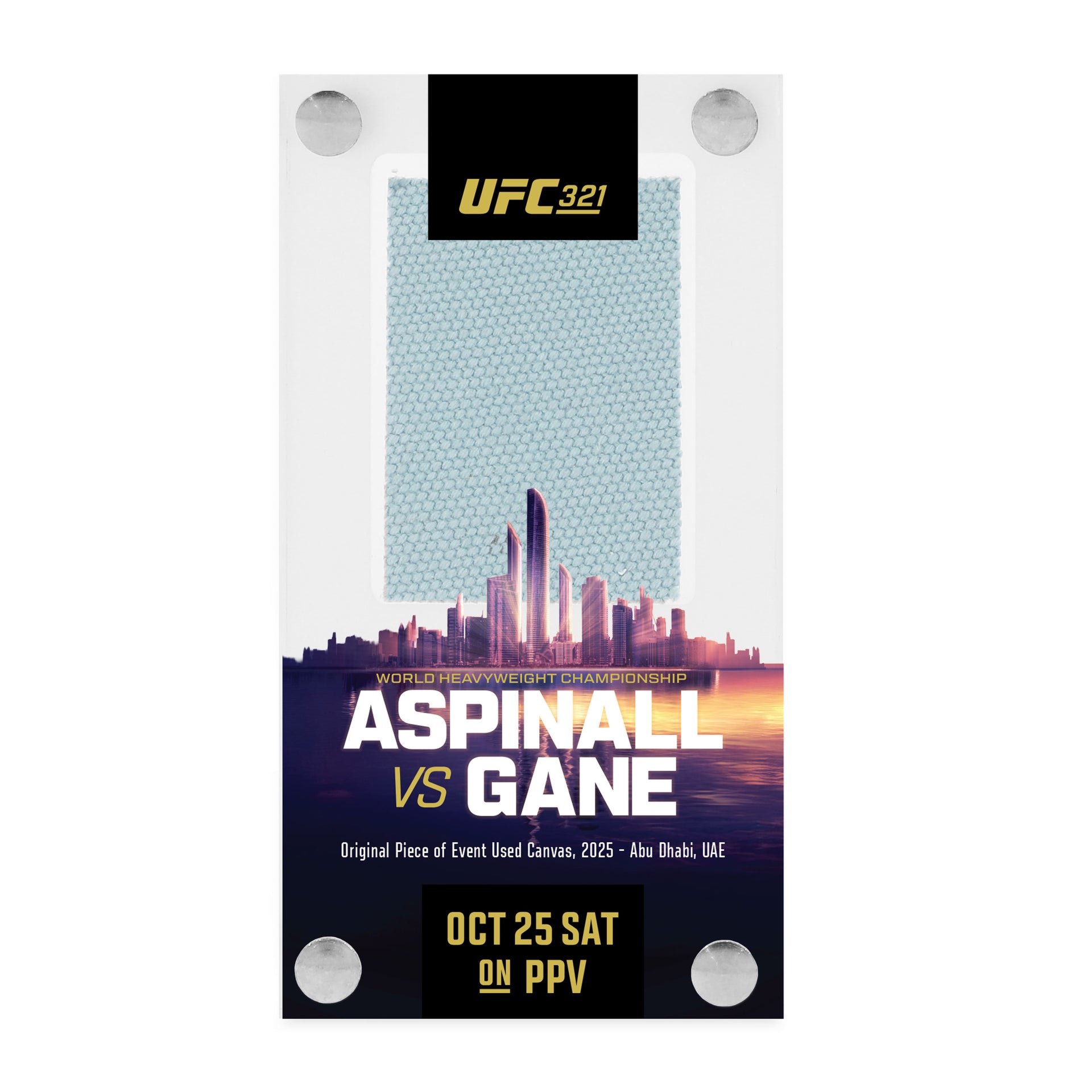UFC 321: Aspinall vs Gane Canvas in Acrylic