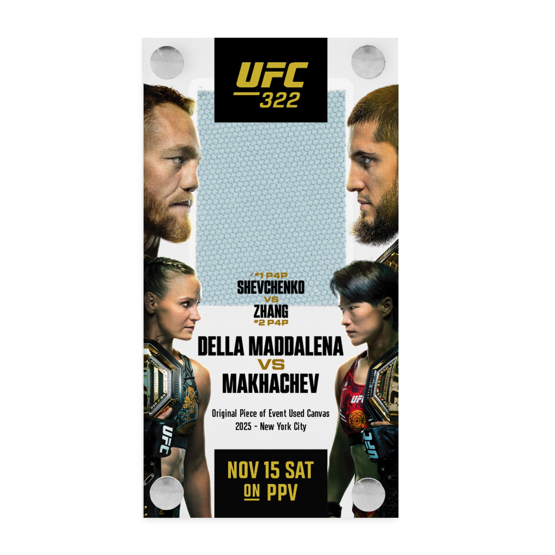 VeChain UFC 322: Della Maddalena vs Makhachev Canvas in Acrylic