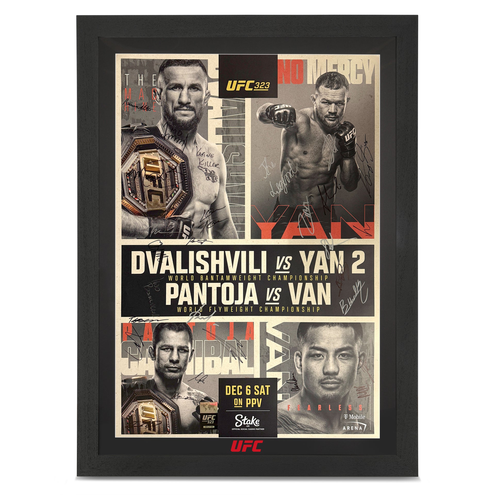 UFC 323: Dvalishvili vs Yan 2 Autographed Event Poster