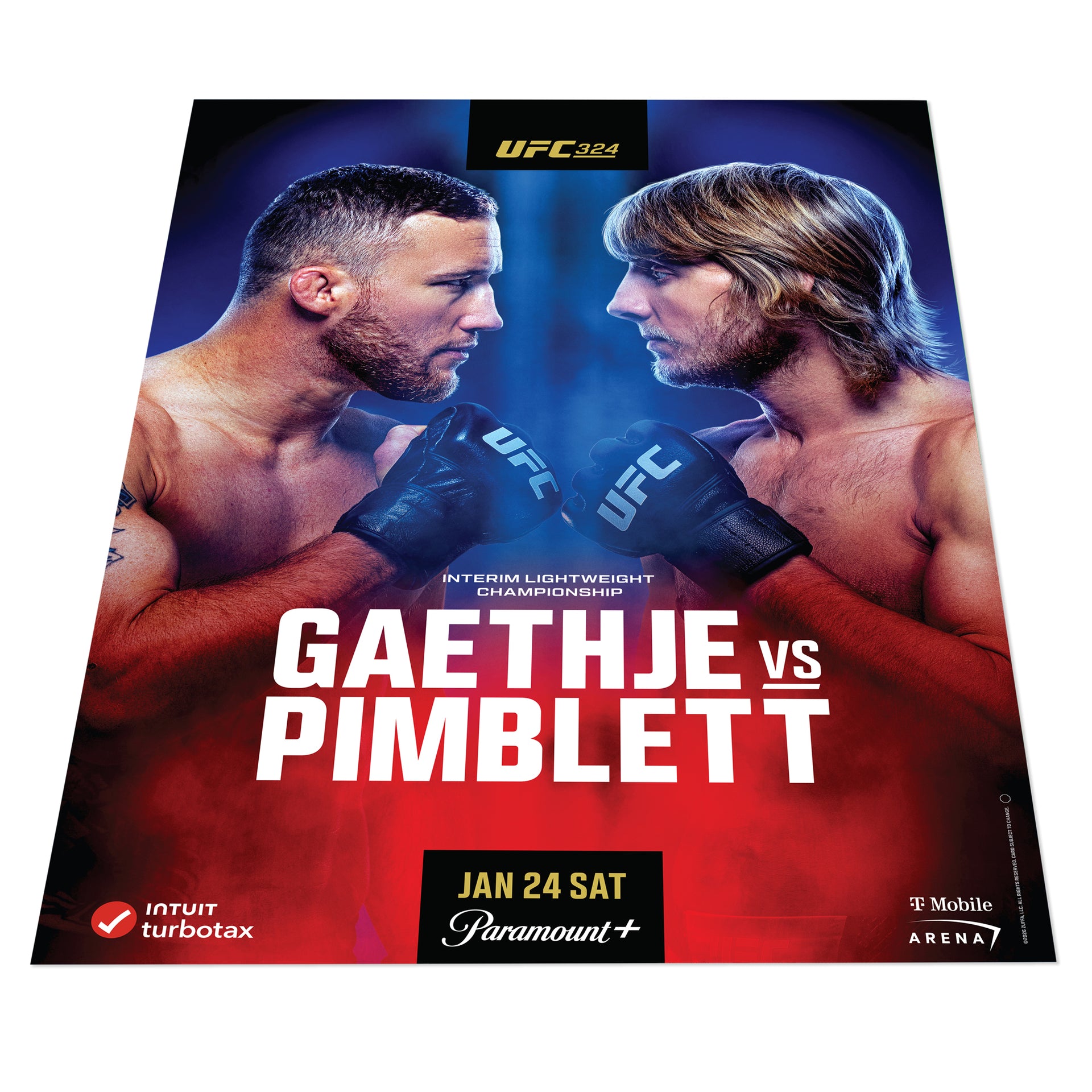 UFC 324: Gaethje vs Pimblett Autographed Event Poster
