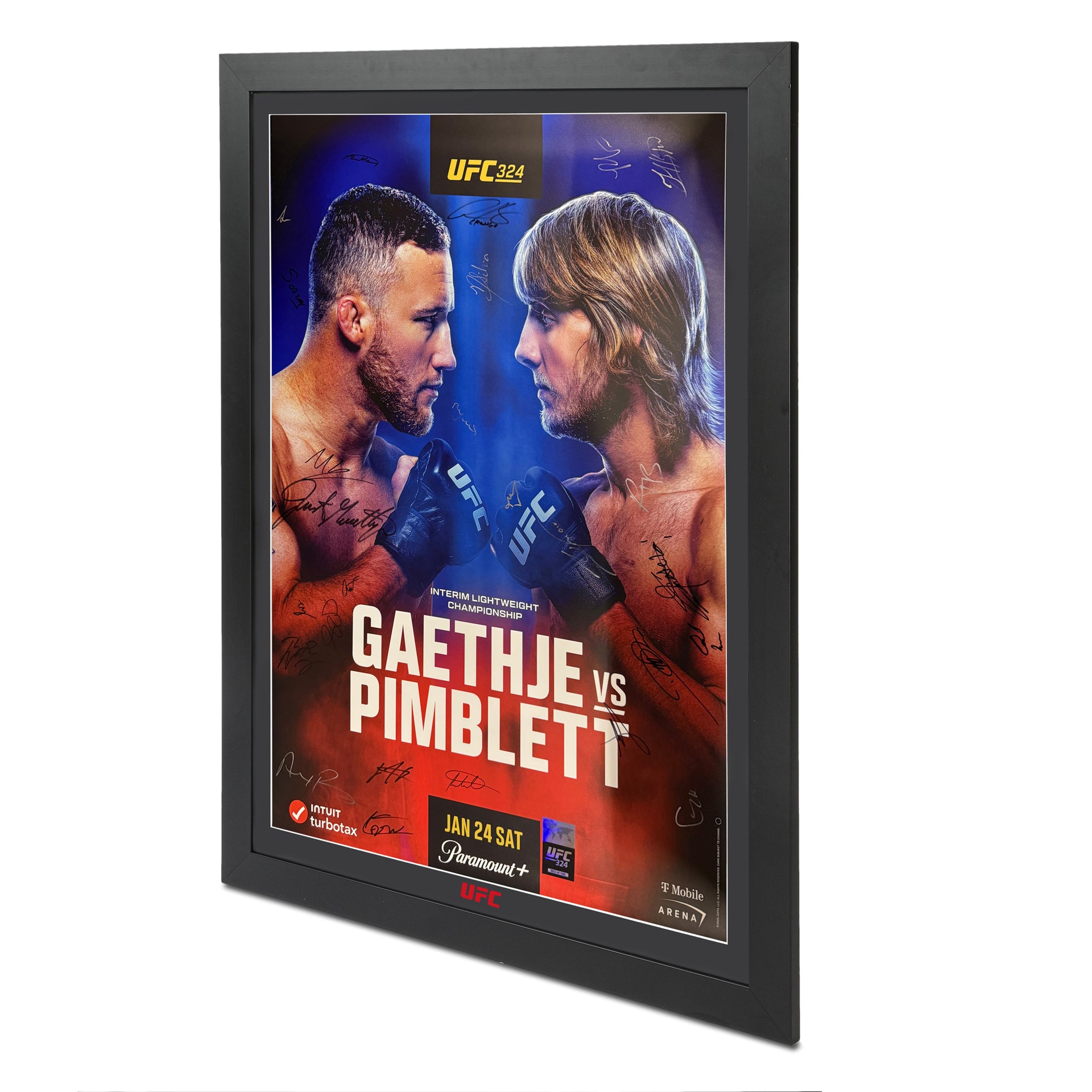 UFC 324: Gaethje vs Pimblett Autographed Event Poster