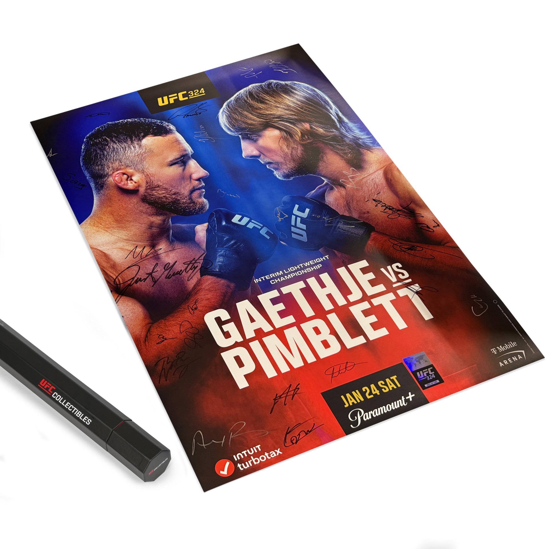 UFC 324: Gaethje vs Pimblett Autographed Event Poster