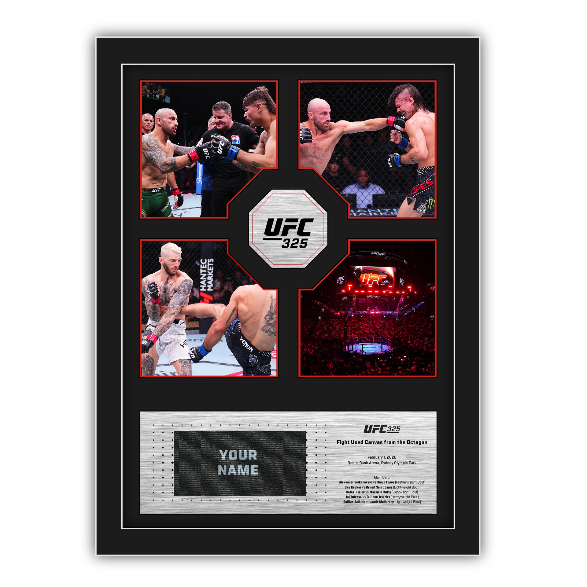 SOLD OUT: UFC 325: Volkanovski vs Lopes 2 Name on Canvas