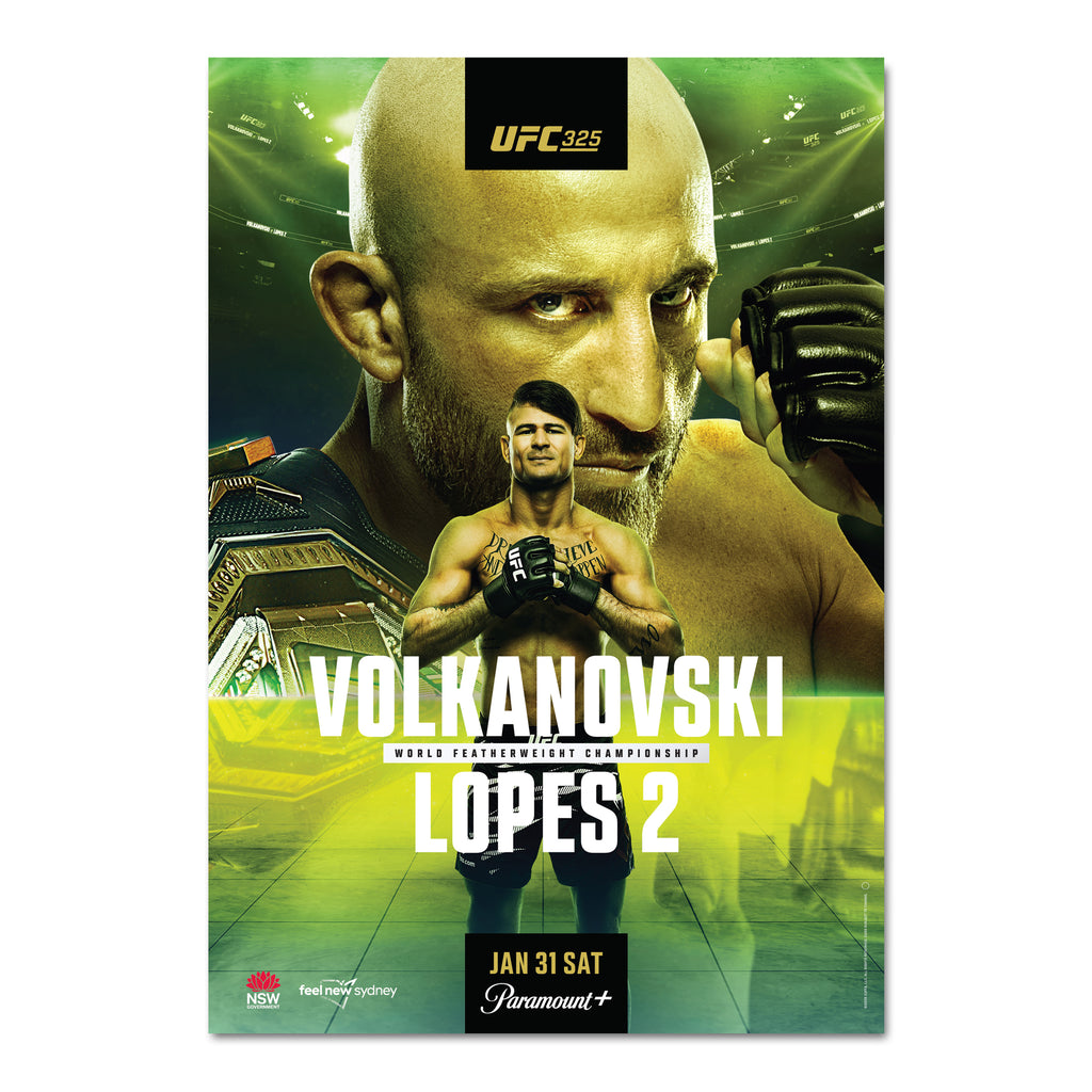 UFC 325: Volkanovski vs Lopes 2 Autographed Event Poster
