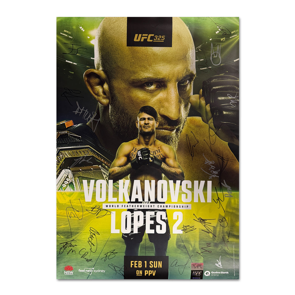 UFC 325: Volkanovski vs Lopes 2 Autographed Event Poster