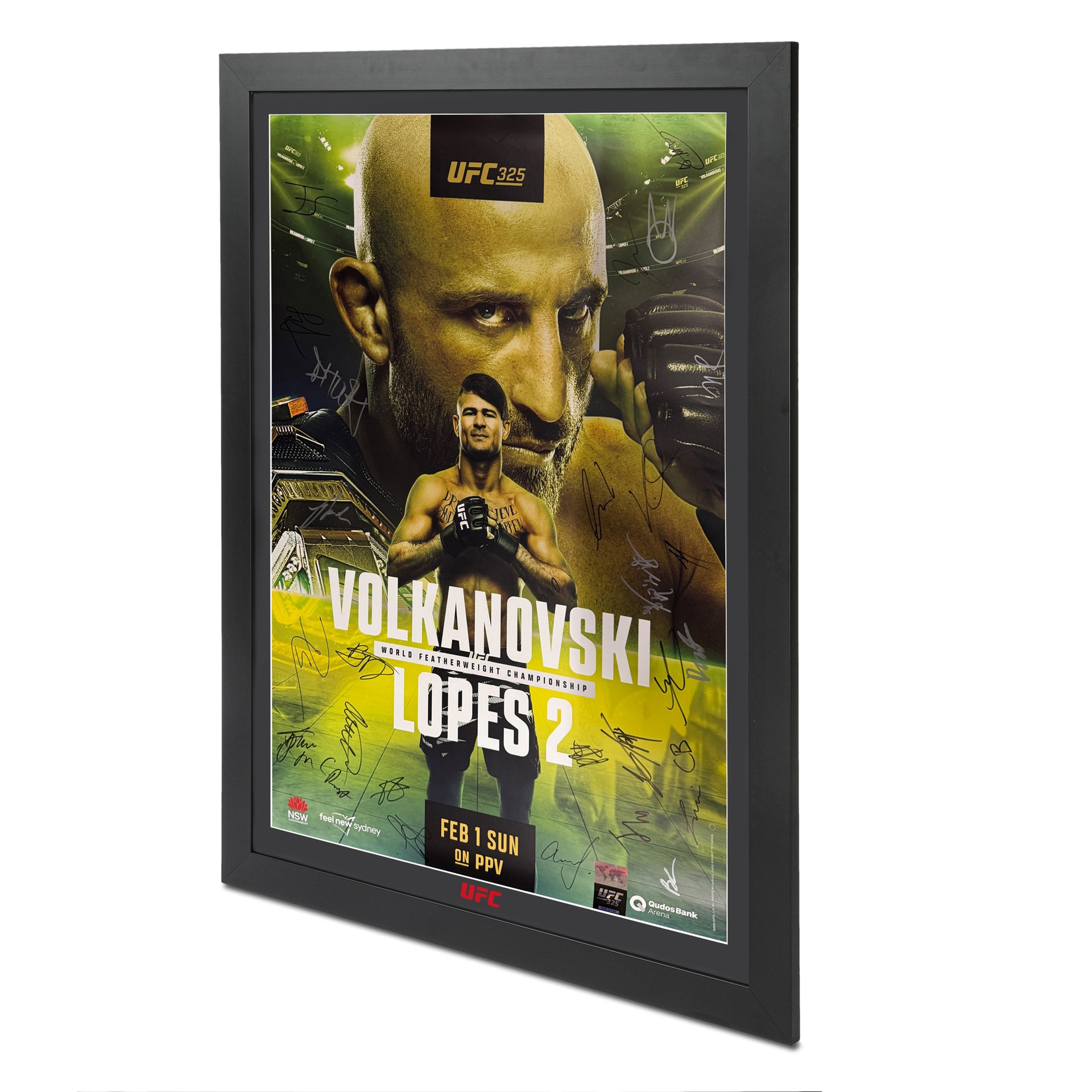 UFC 325: Volkanovski vs Lopes 2 Autographed Event Poster