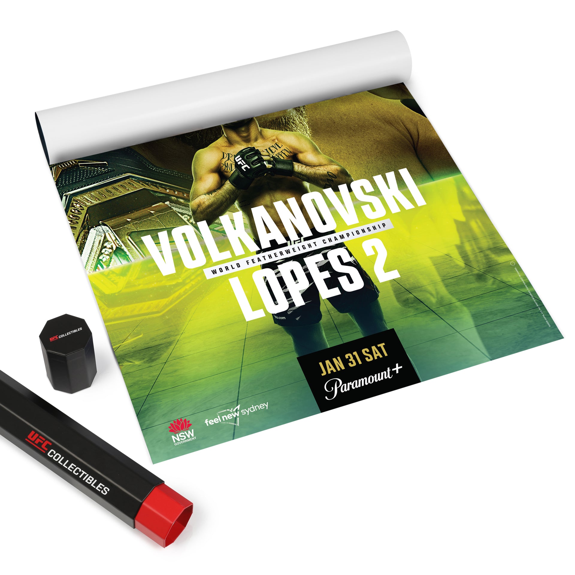 UFC 325: Volkanovski vs Lopes 2 Autographed Event Poster