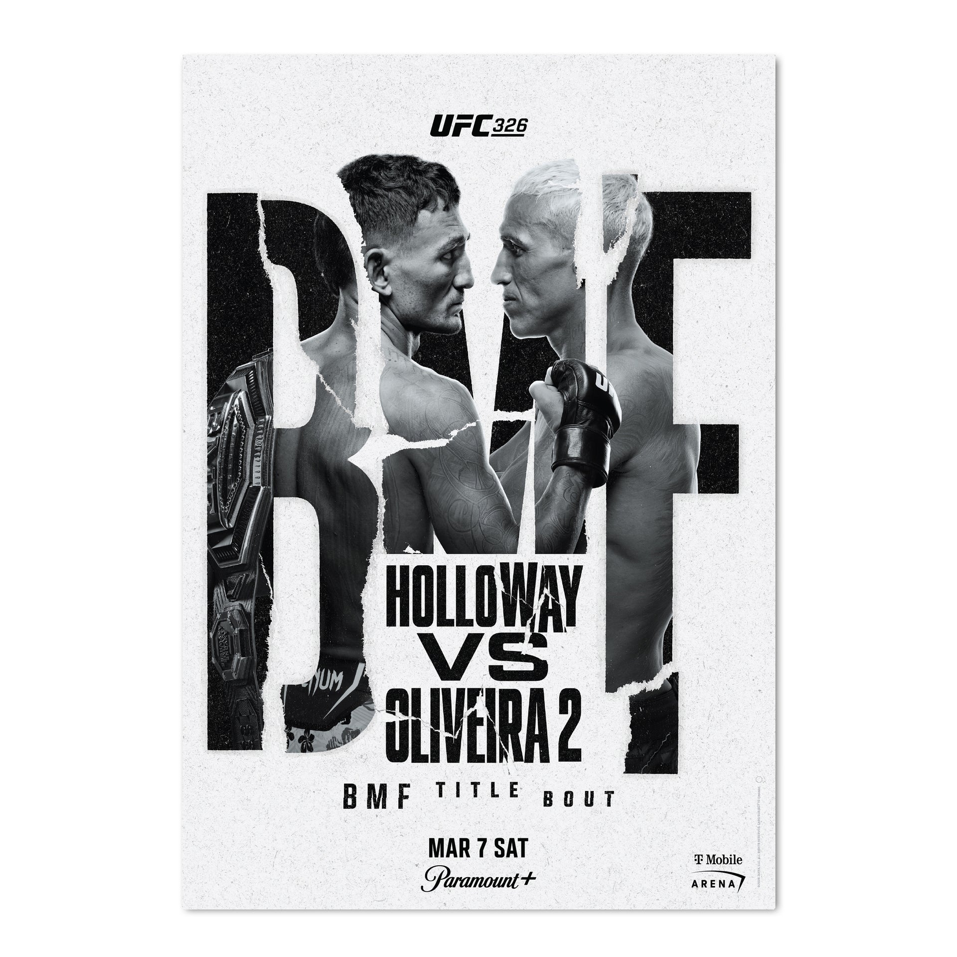UFC 326: Holloway vs Oliveira 2 Autographed Event Poster