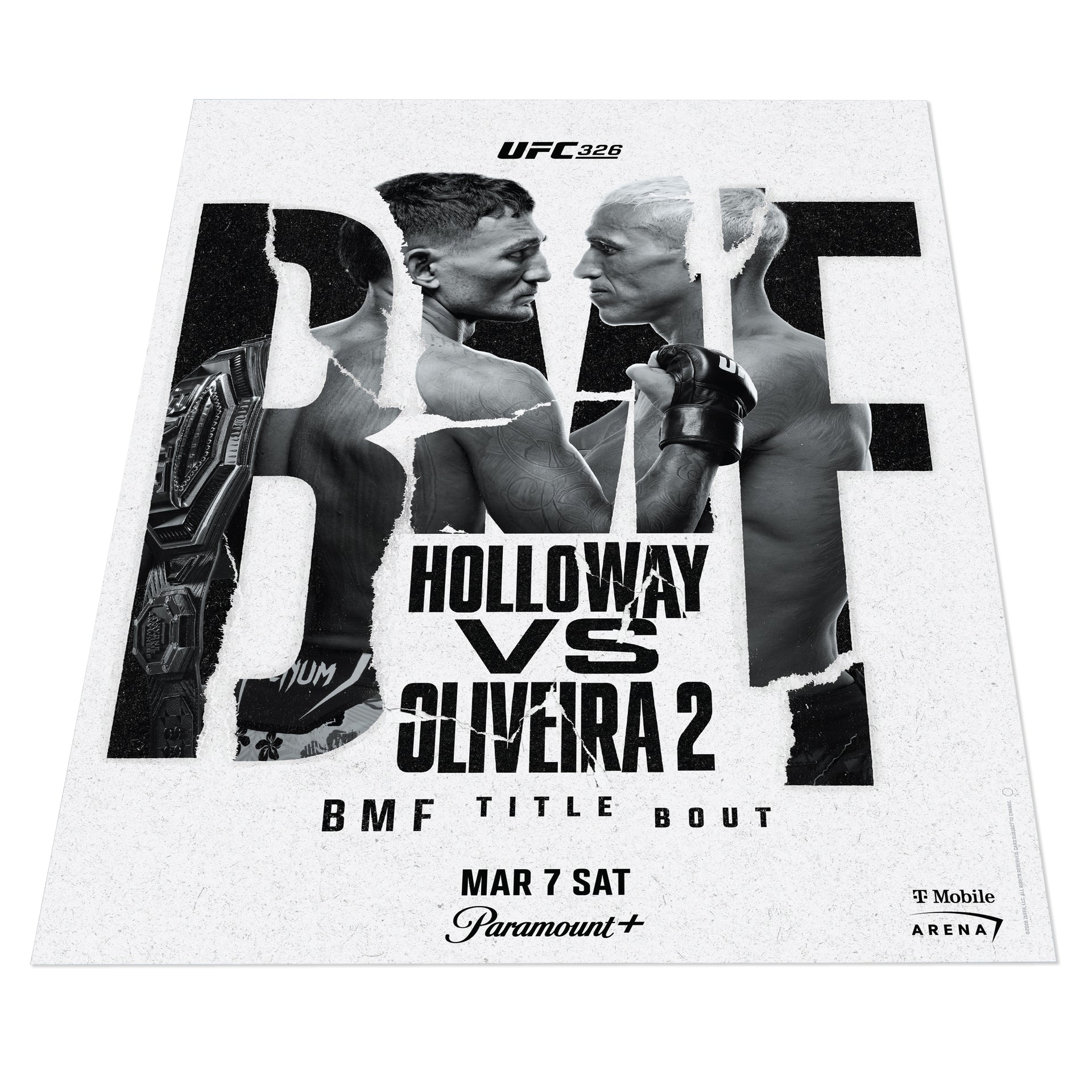 UFC 326: Holloway vs Oliveira 2 First-Edition Autographed Event Poster