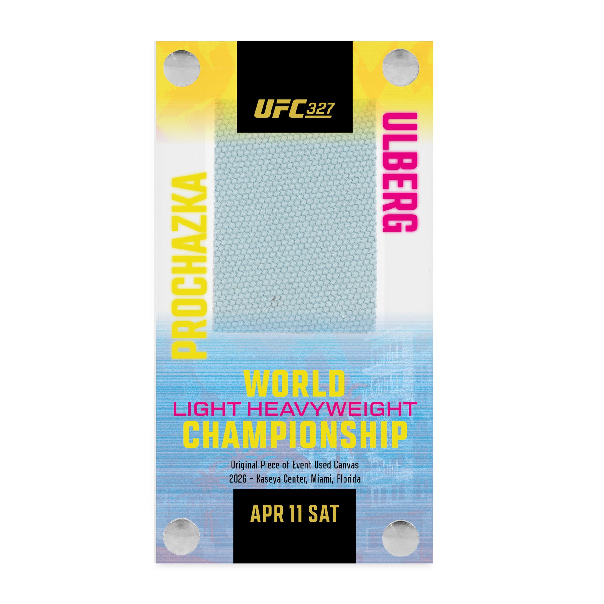 UFC 327: Procházka vs Ulberg Canvas in Acrylic