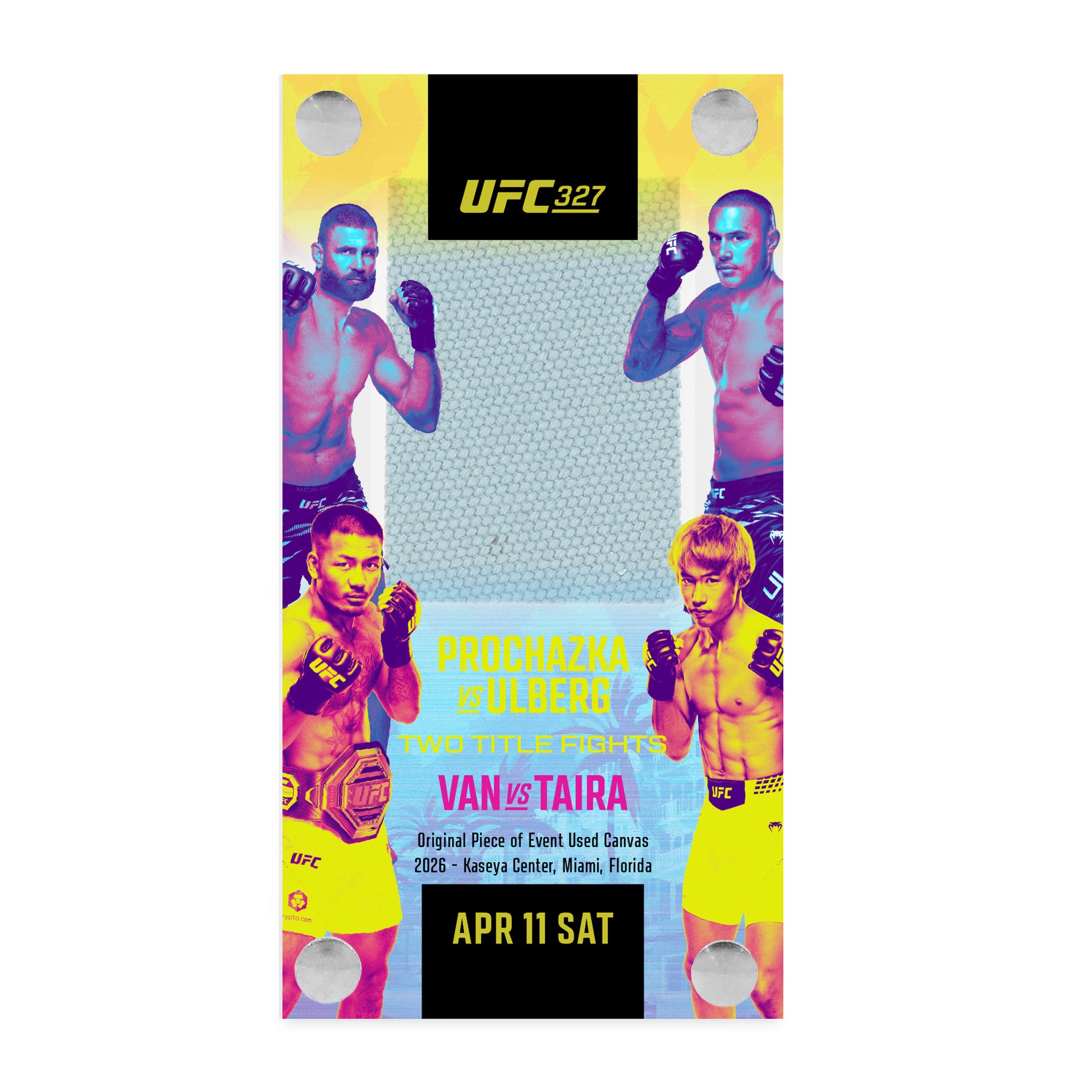 UFC 327: Procházka vs Ulberg Canvas in Acrylic