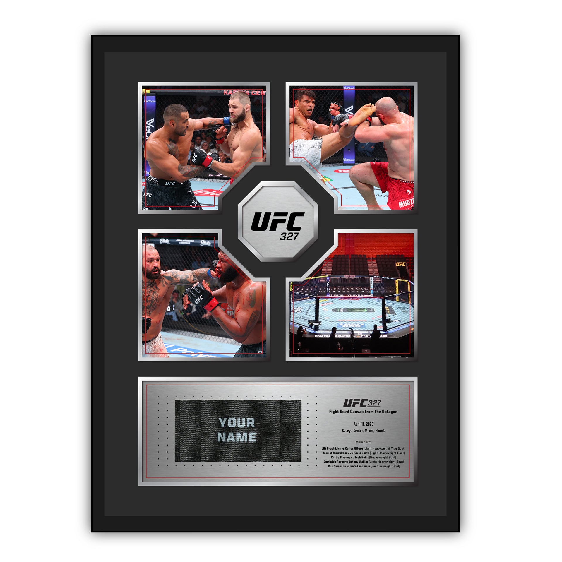 SOLD OUT: UFC 327: Procházka vs Ulberg Name on Canvas