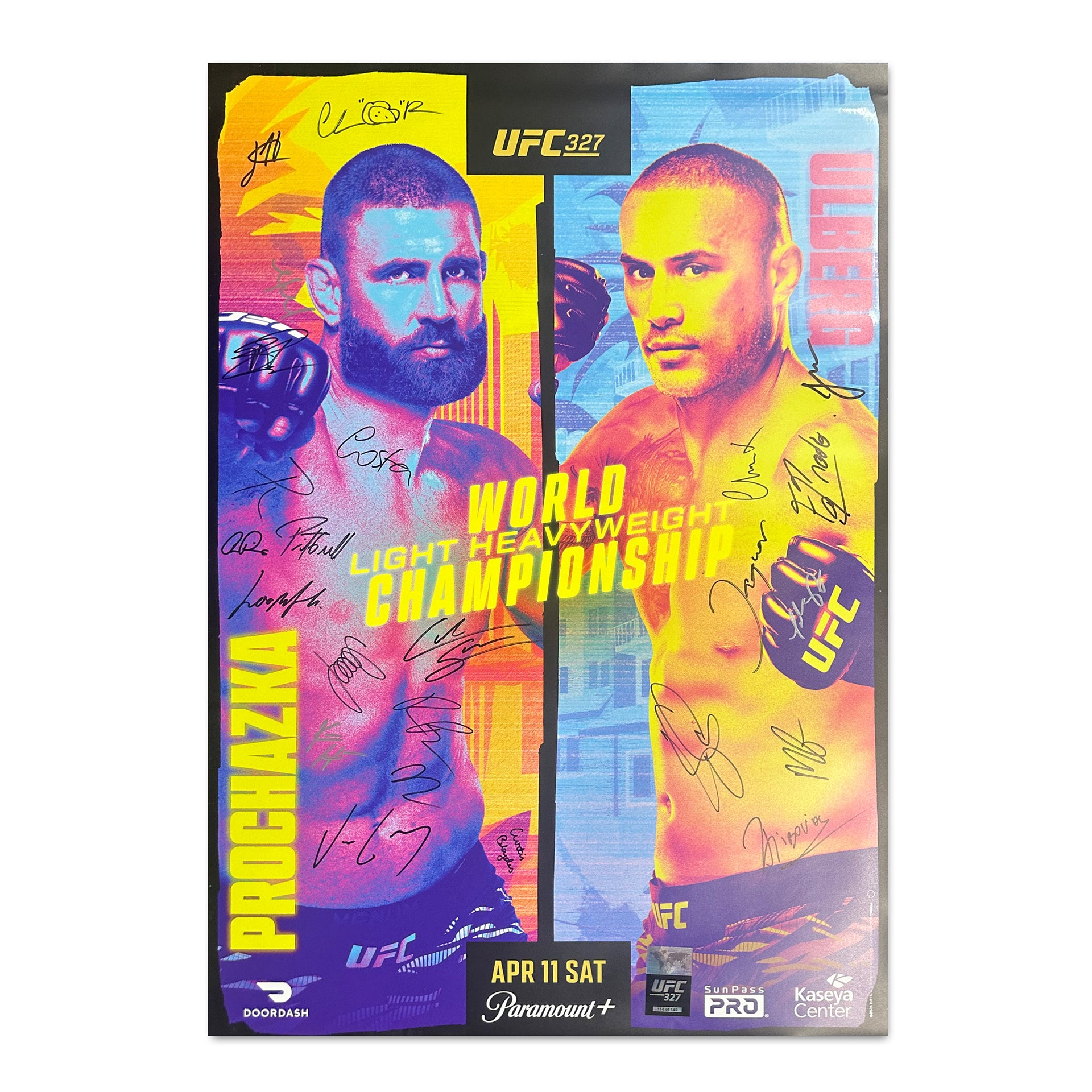 UFC 327: Procházka vs Ulberg Autographed Event Poster