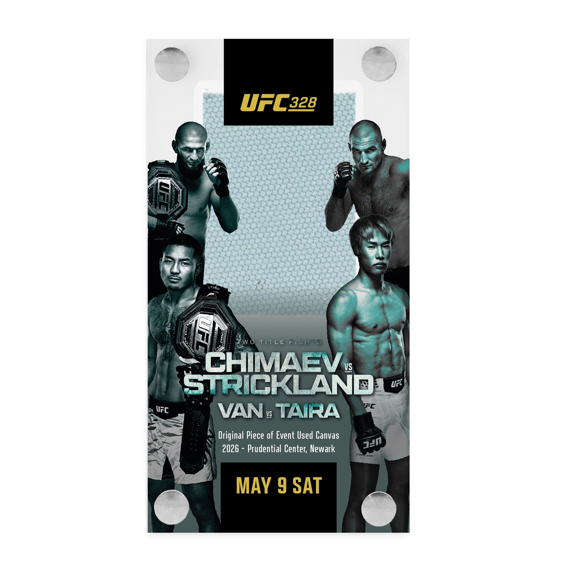 UFC 328: Chimaev vs Strickland Canvas in Acrylic