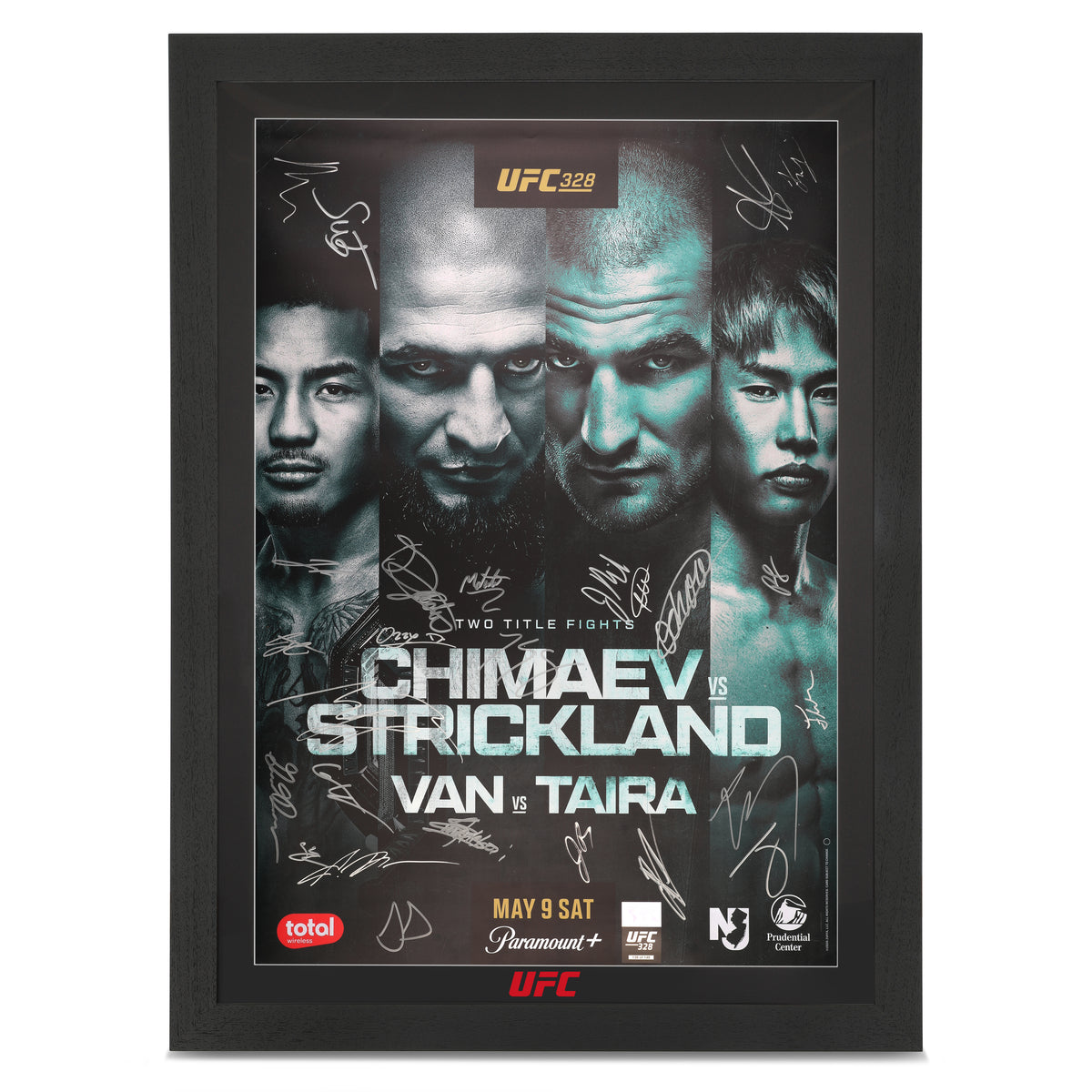 UFC 328: Chimaev vs Strickland Autographed Event Poster