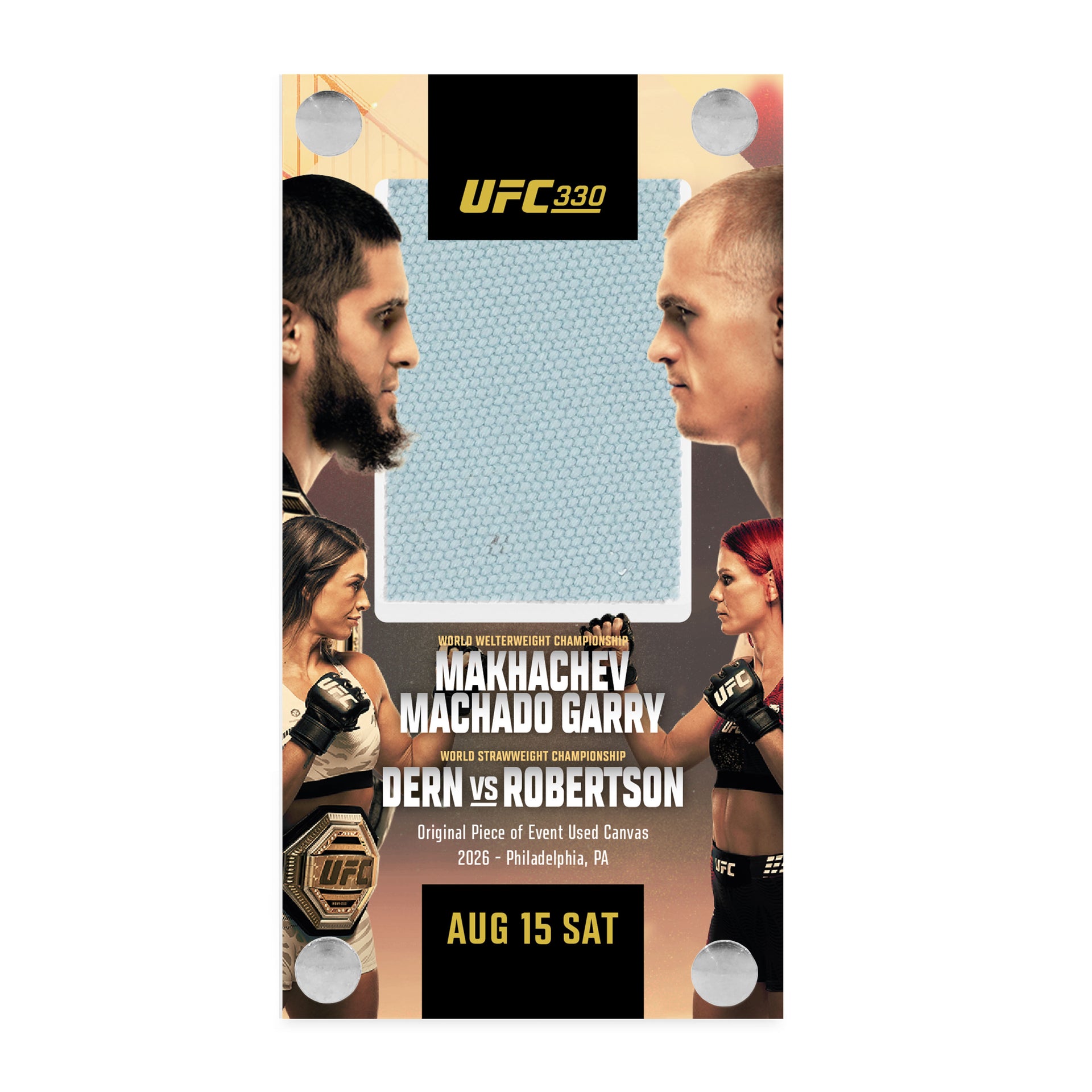 UFC 330: Makhachev vs Machado Garry Canvas in Acrylic